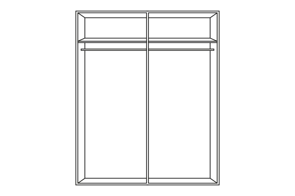 Omara Z Drsnimi Vrati Ernie, Bela, Z Ogledalom - bela/barve aluminija, Moderno, kovina/steklo (225/210/65cm) - MID.YOU