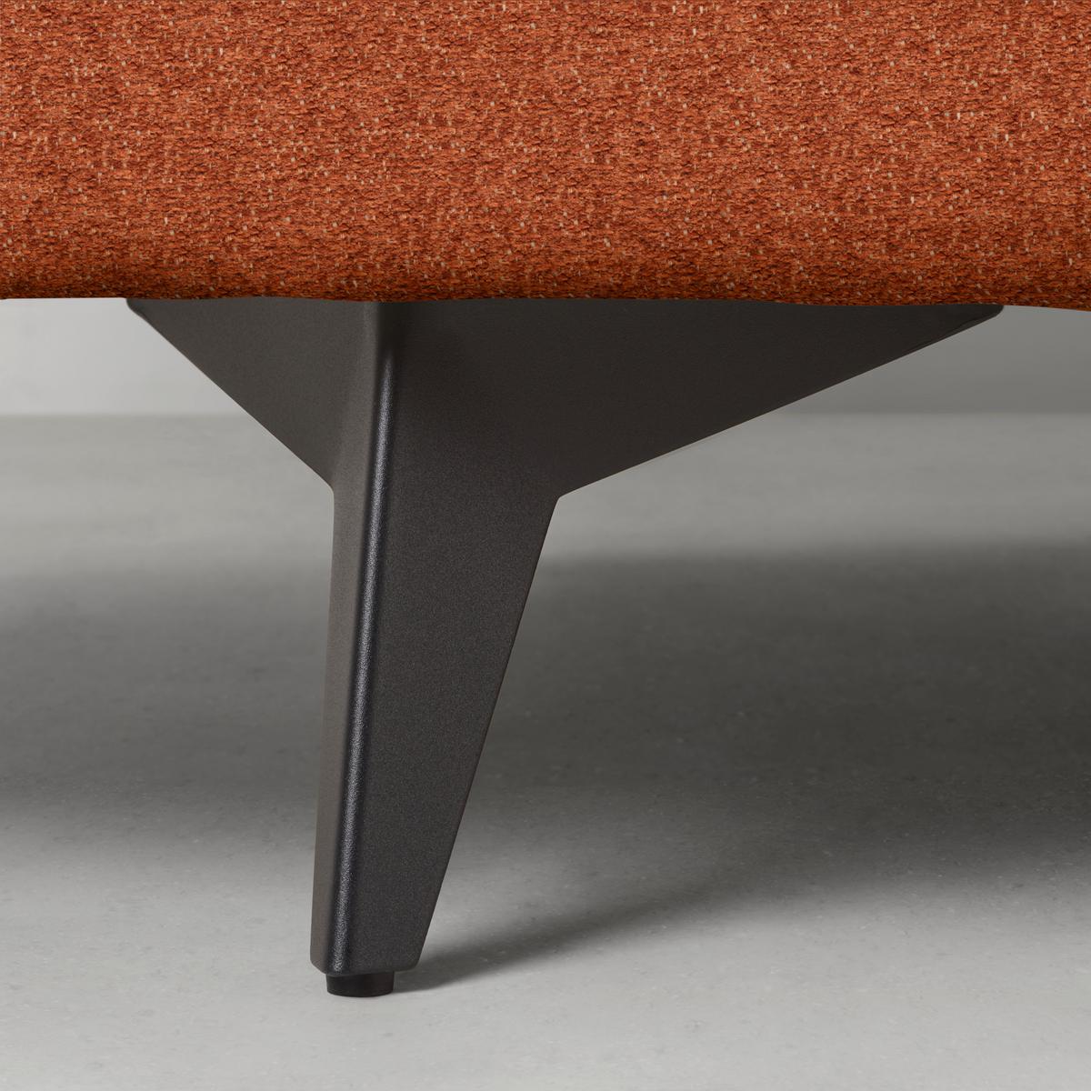 Ecksofa Axel Rostfarben - Rostfarben/Schwarz, MODERN, Textil/Metall (291/87/250cm) - Mömax