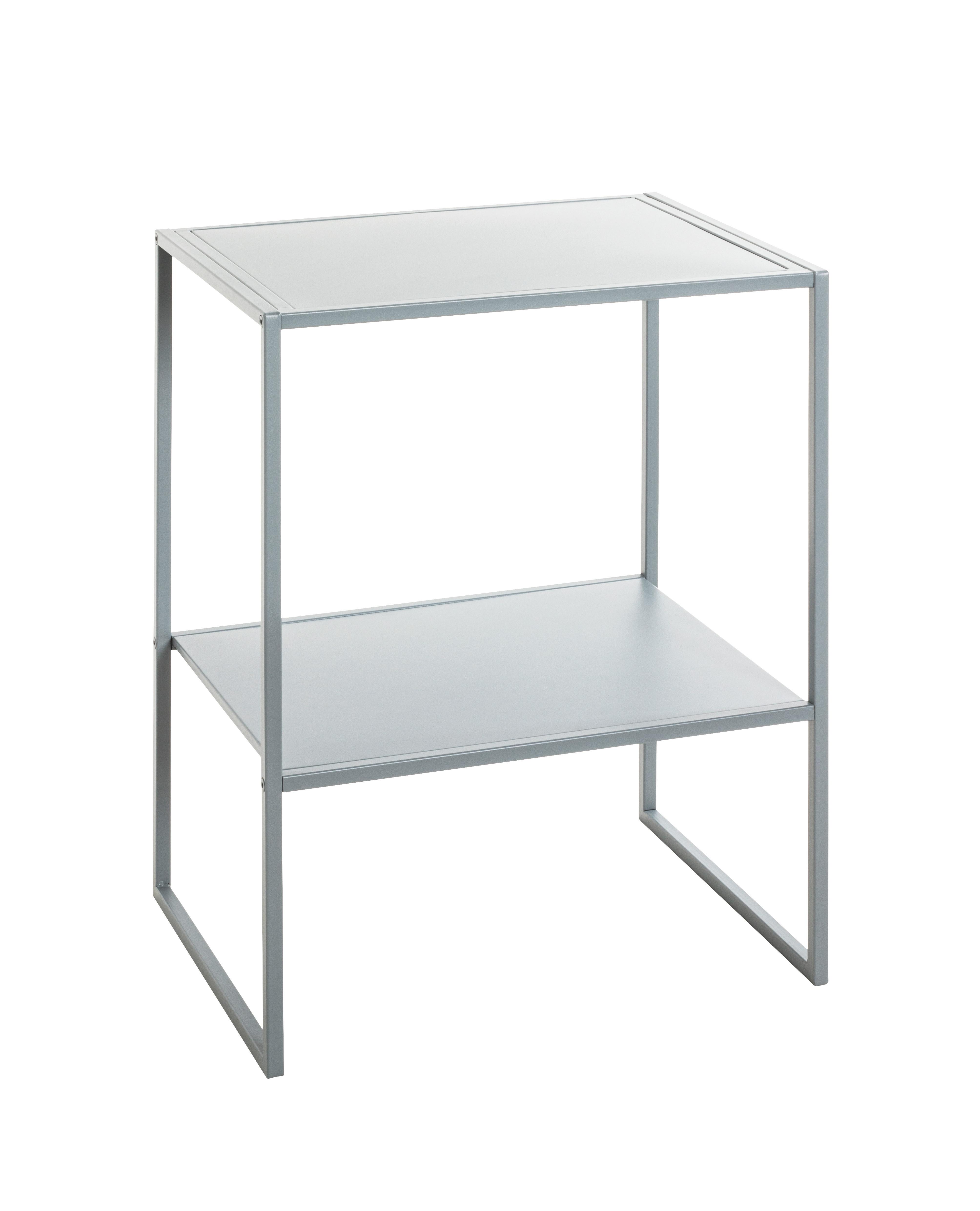 STOLIK BOCZNY BENDIGO - szary, Trend, metal (45/35/60cm)