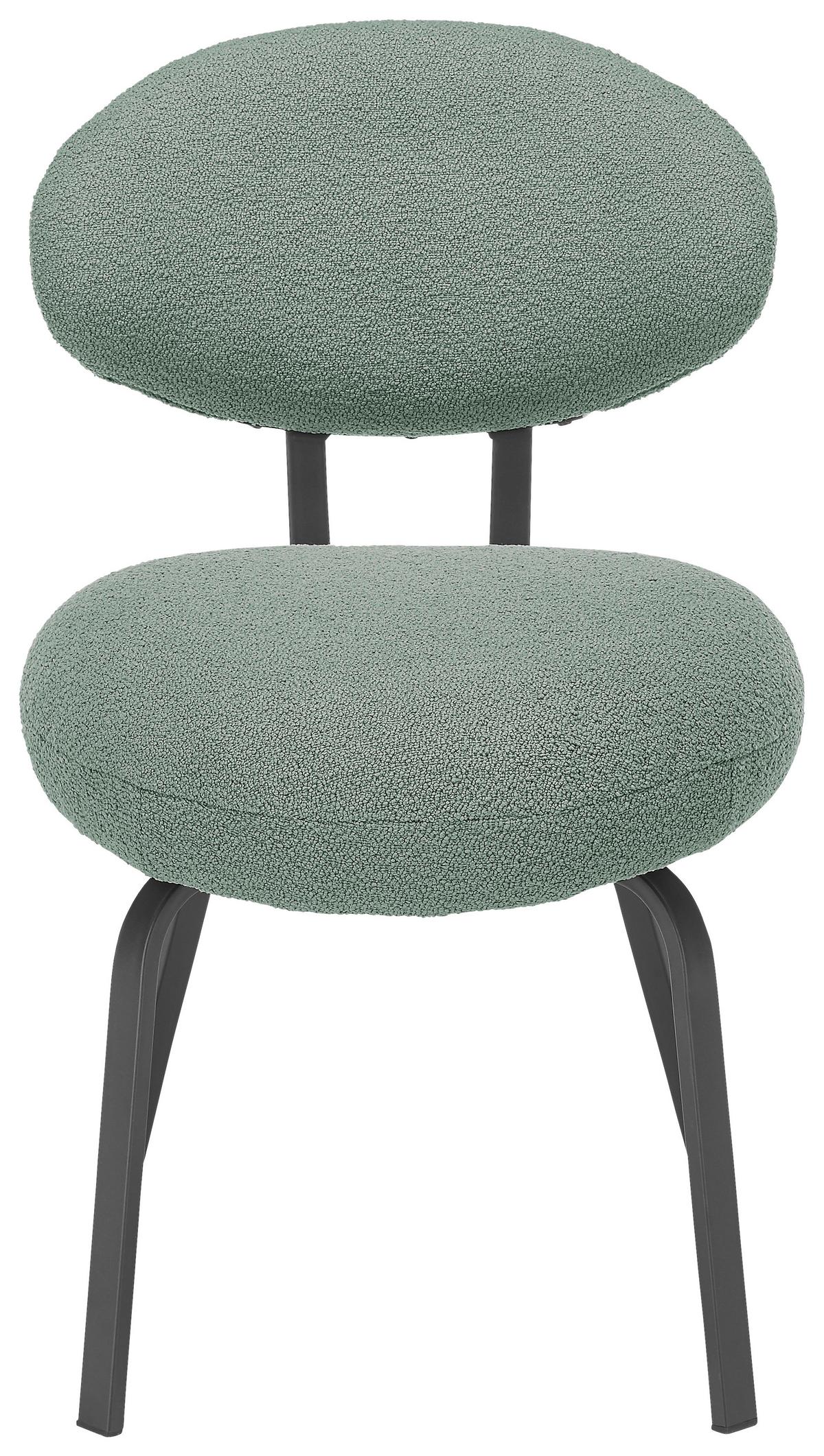 Stuhl in Petrol - Petrol/Schwarz, Modern, Textil/Metall (51/84/66cm) - Mömax