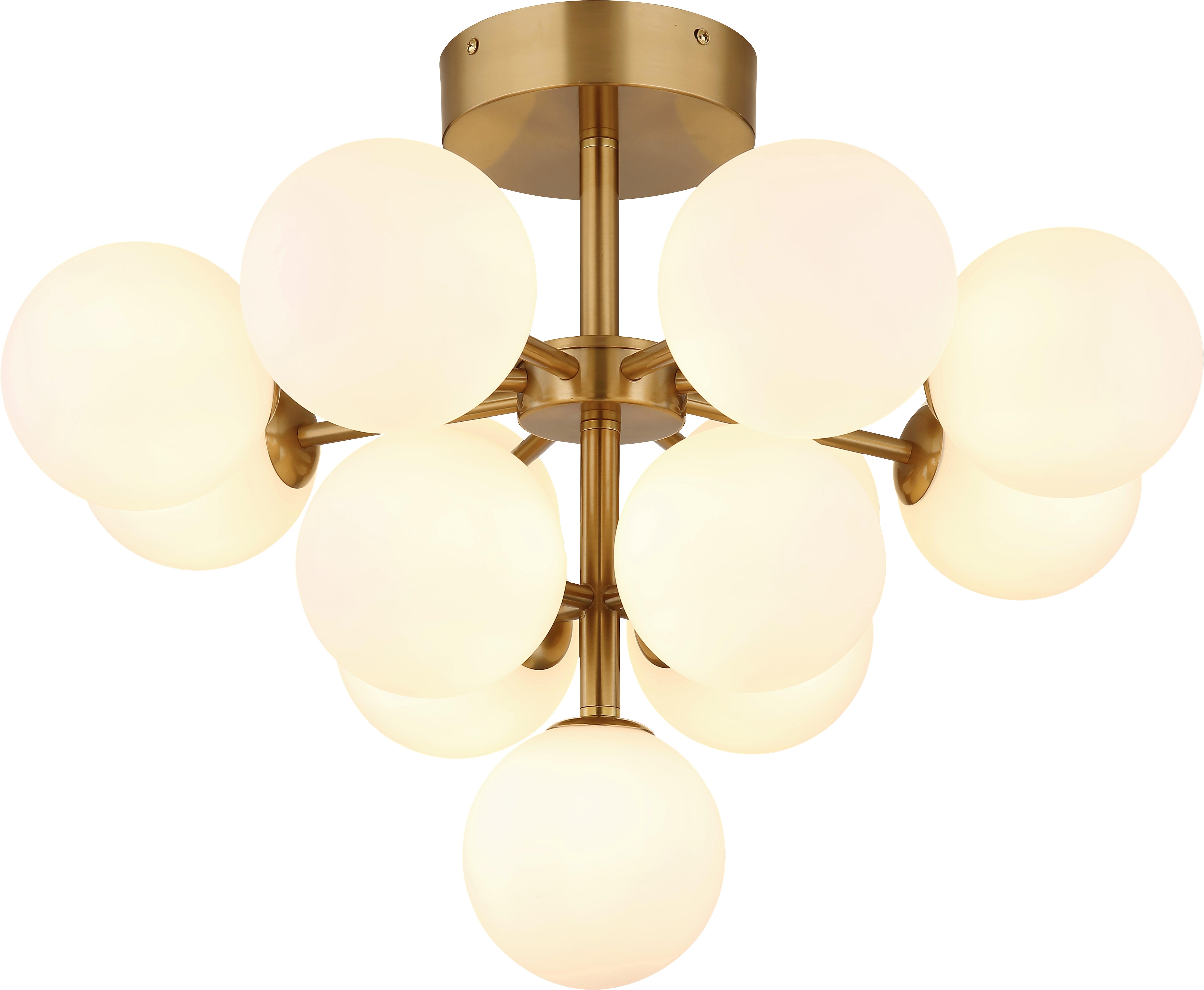 Deckenleuchte Louinis Goldfarben max. 5 Watt - Goldfarben, MODERN, Glas/Metall (56/43cm) - Novel