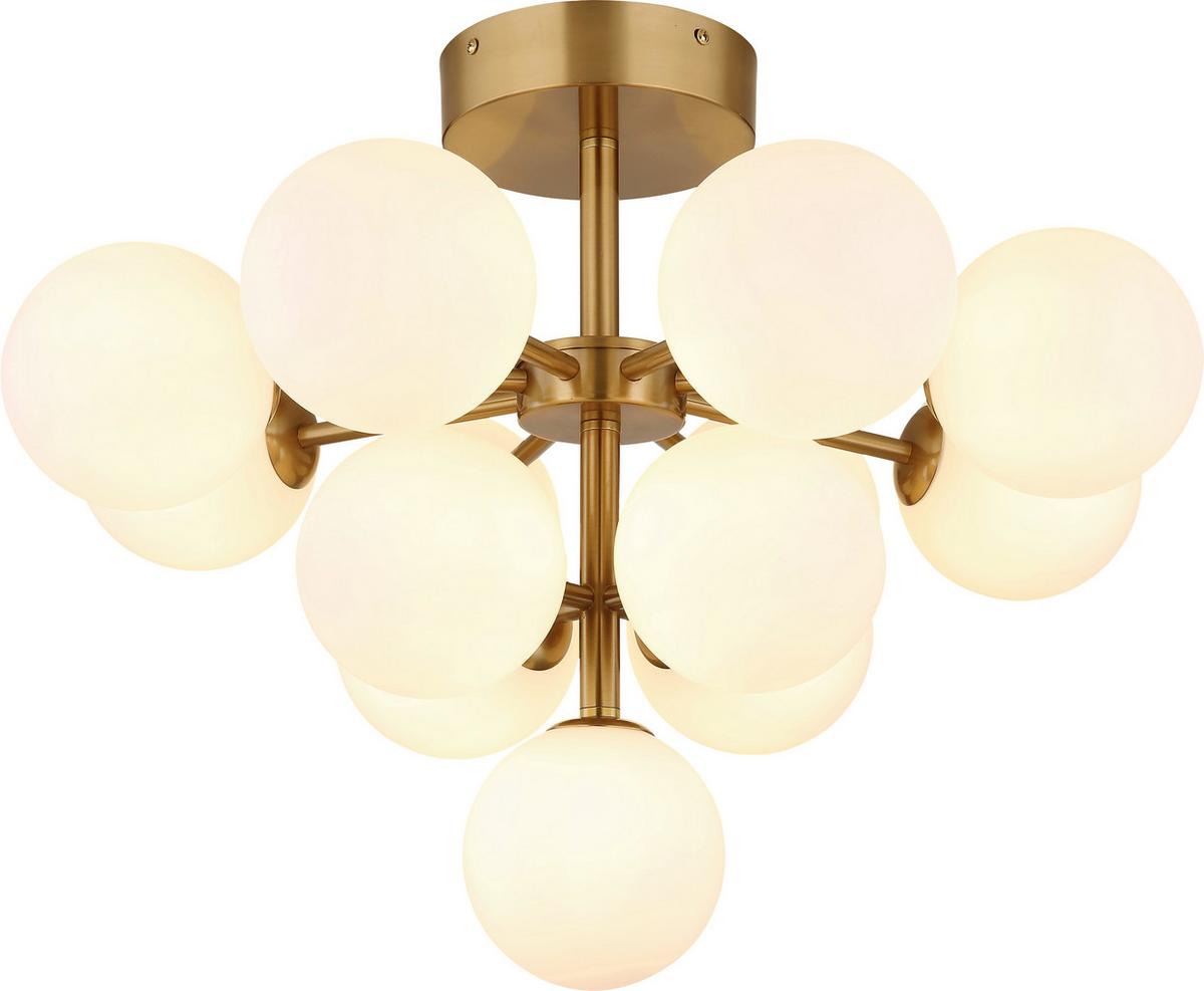 LAMPA SUFITOWA LOUINIS - kolor złoty, Modern, metal/szkło (56/43cm) - Novel