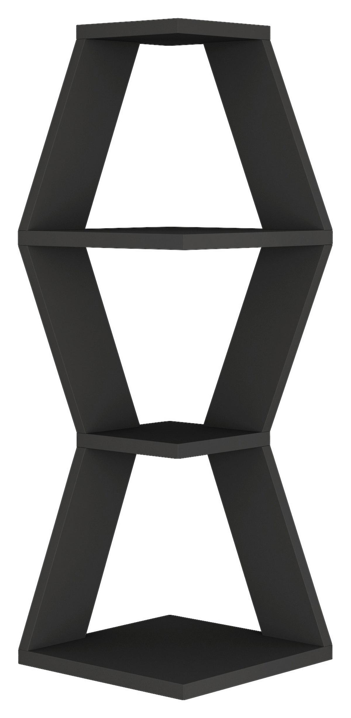 Stenska Polica Sablor - antracit, Design, leseni material (30/86/30cm) - Livetastic