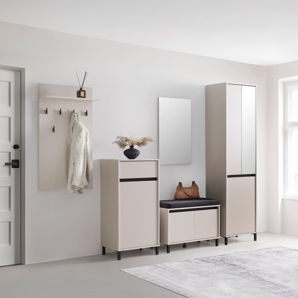 Garderobenschrank Arran Kaschmir - Kaschmir, MODERN, Holzwerkstoff (55/206/40cm) - Mömax
