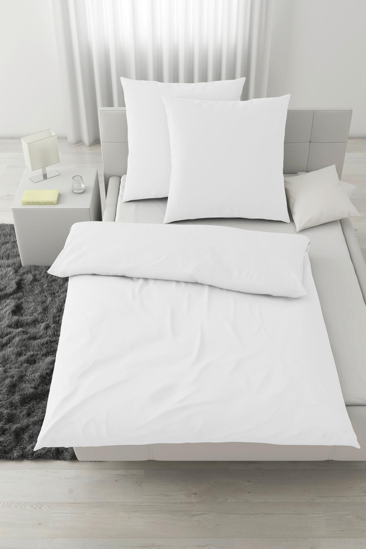 Bettwäsche Victoria XXL Weiß ca. 200x200cm - Weiß, MODERN, Textil (200/200cm) - Mömax