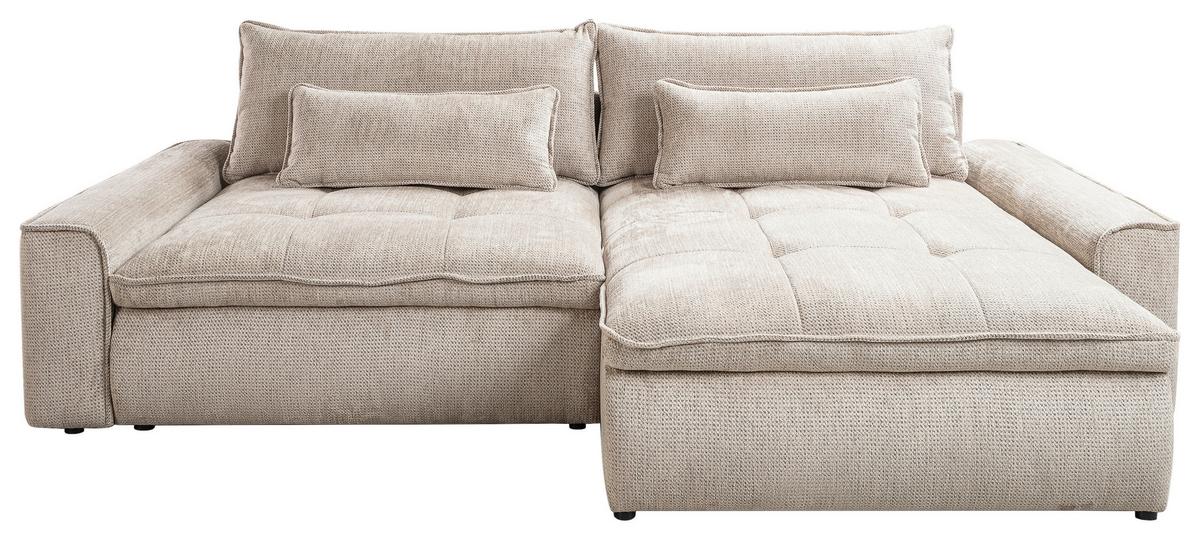 Kutna Garnitura Athos - cappuccino/crna, Moderno, tekstil/plastika (292/73-97/190cm) - Modern Living