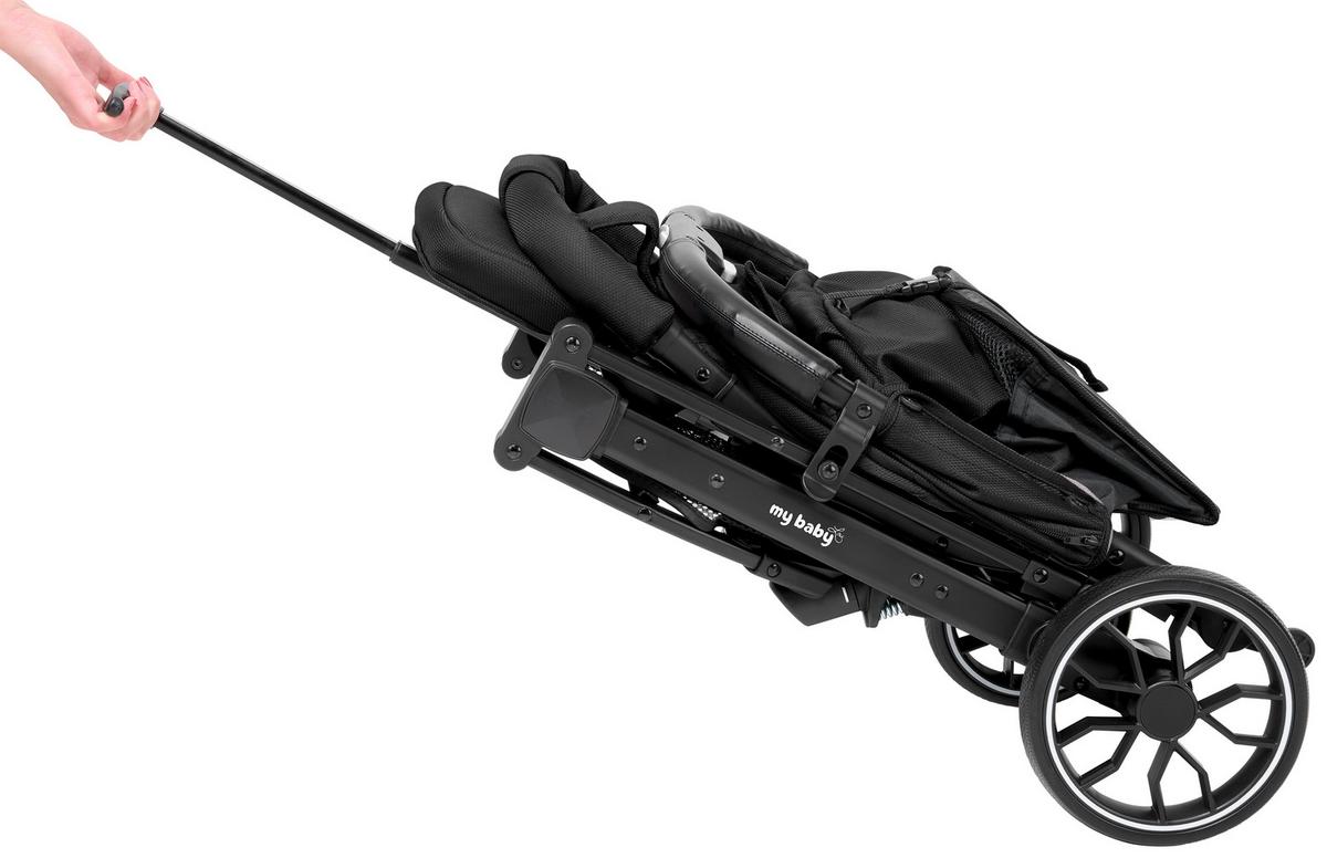 WÓZEK SPACEROWY DUBAI - czarny, Basics, metal/tkanina (70/51/103cm) - My Baby Lou