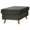Hocker Valentina Anthrazit Struktur - Anthrazit/Naturfarben, KONVENTIONELL, Holz/Textil (61/43/61cm) - P & B