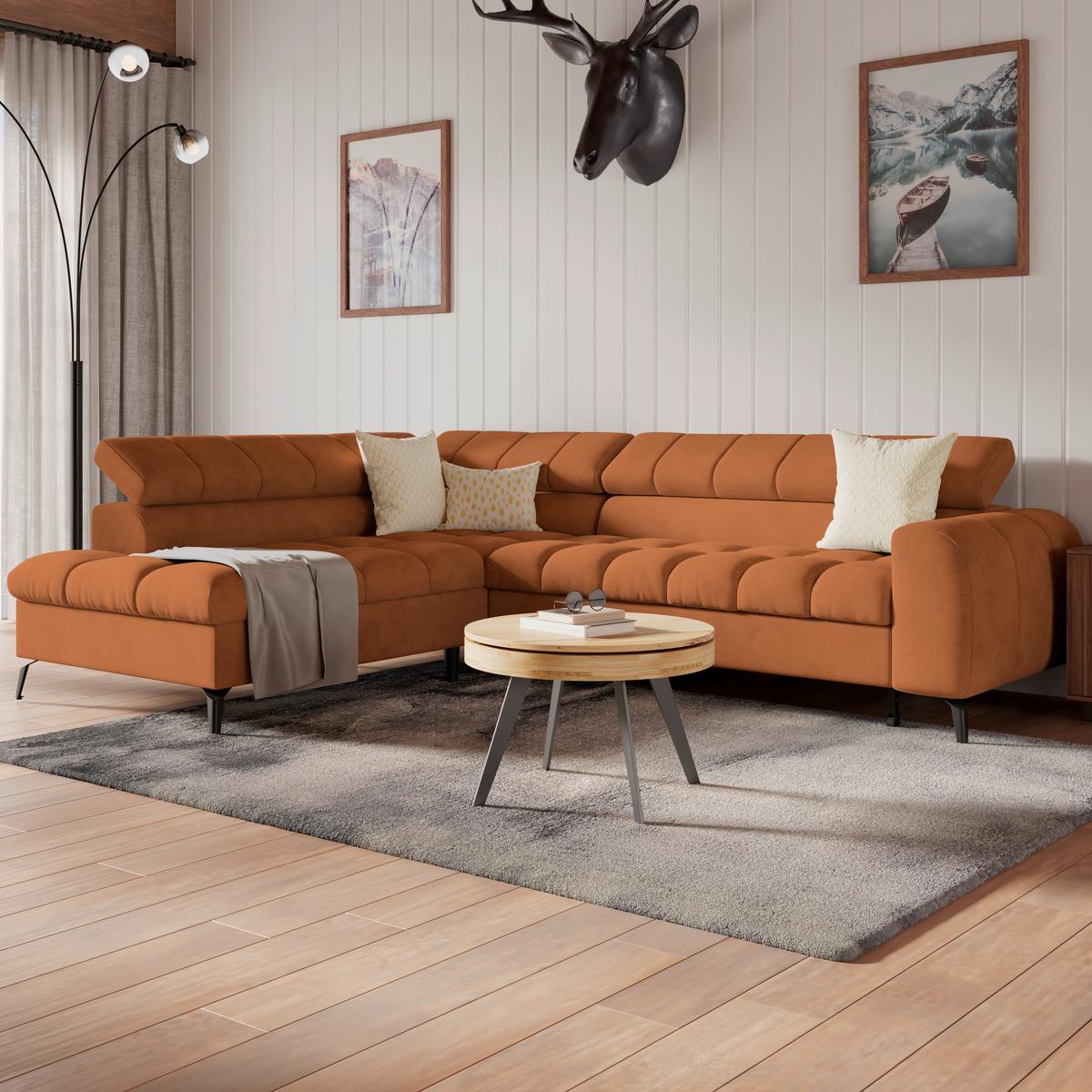 Coltar VOLF - negru/ruginiu, Trend, plastic/textil (203/261cm) - Modern Living