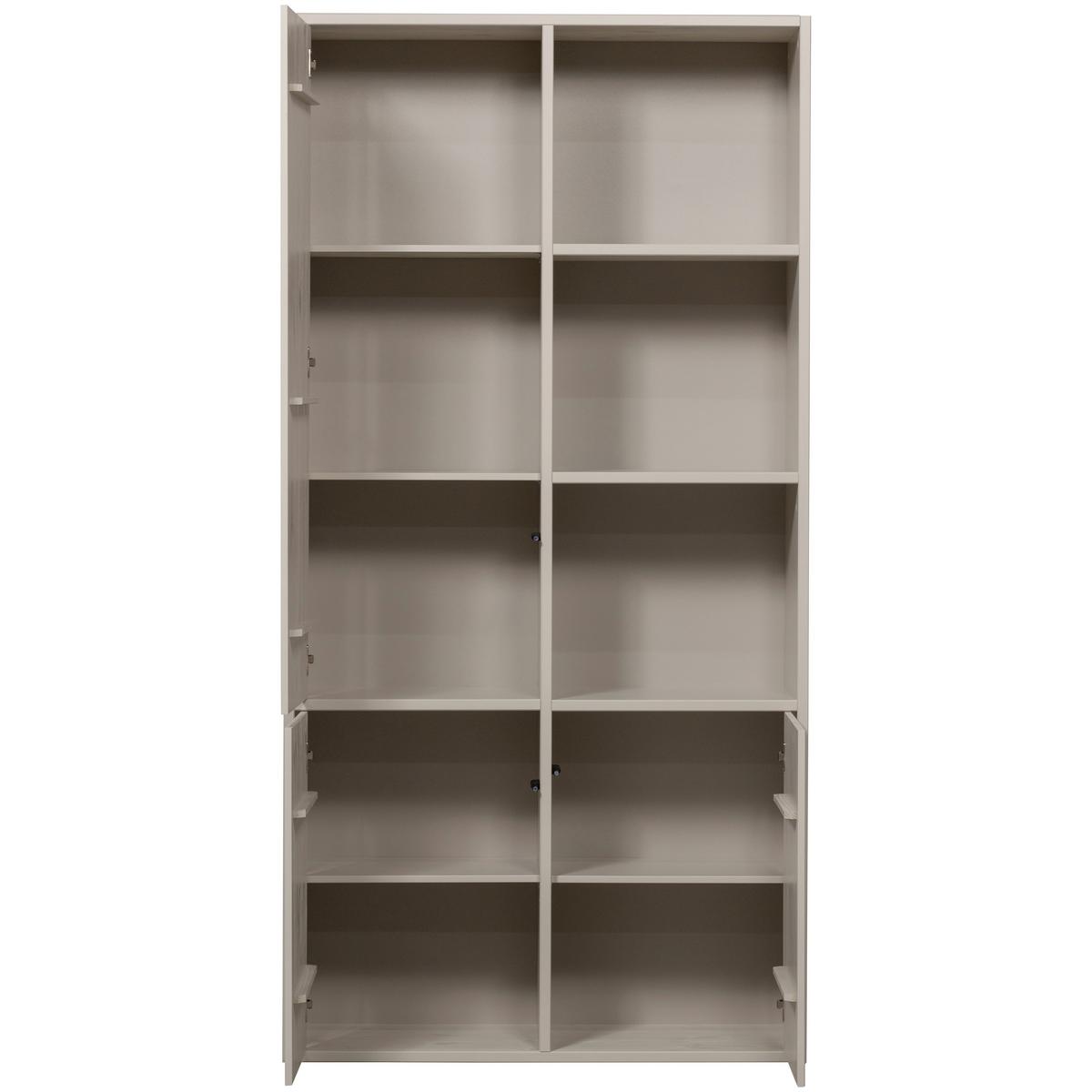 Mehrzweckschrank Meggy Grau B: 108 cm - Grau, Design, Holz (108/215/40cm) - Livetastic
