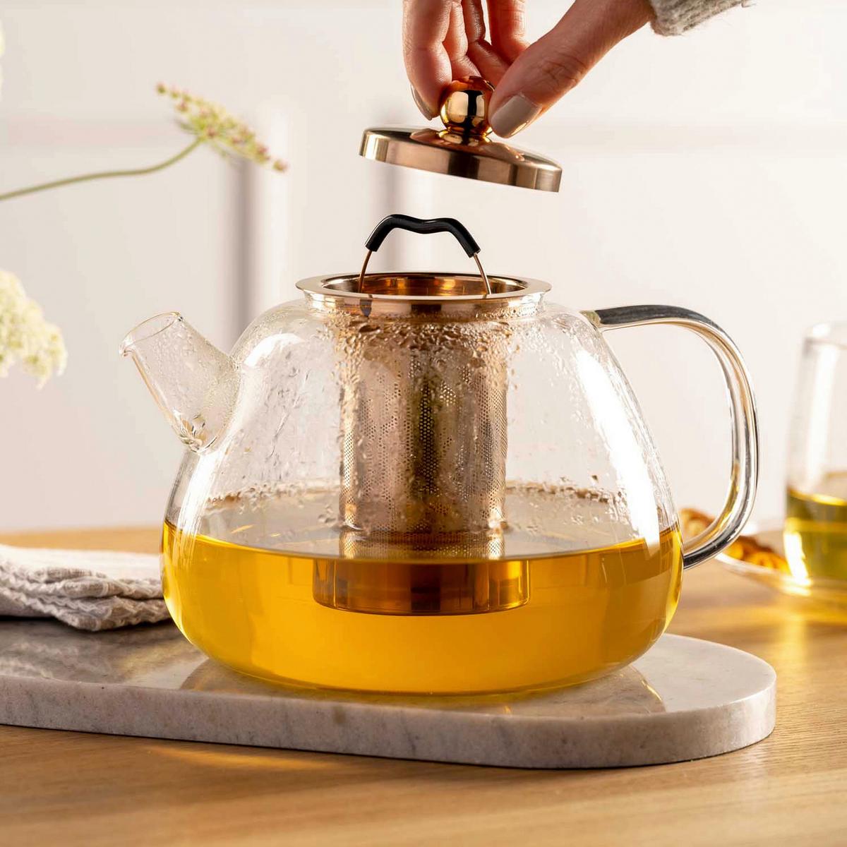 IMBRYK DO HERBATY 077384 - przejrzysty, Design, szkło (19/15,5/17,3cm) - Leonardo