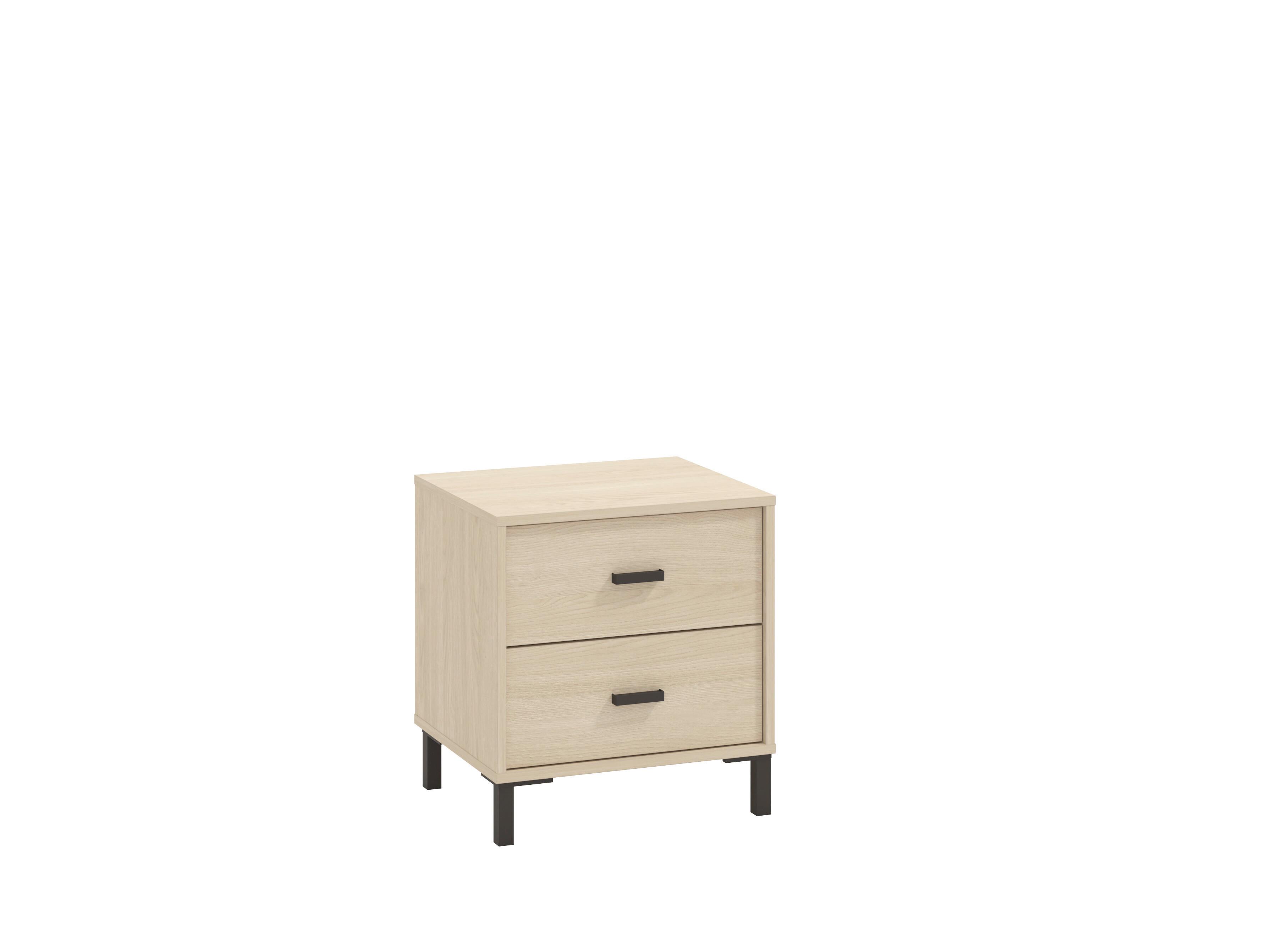 Éjjeliszekrény Arbela - tölgyfa színű/fekete, Modern, műanyag/faalapú anyag (48/52/40cm)