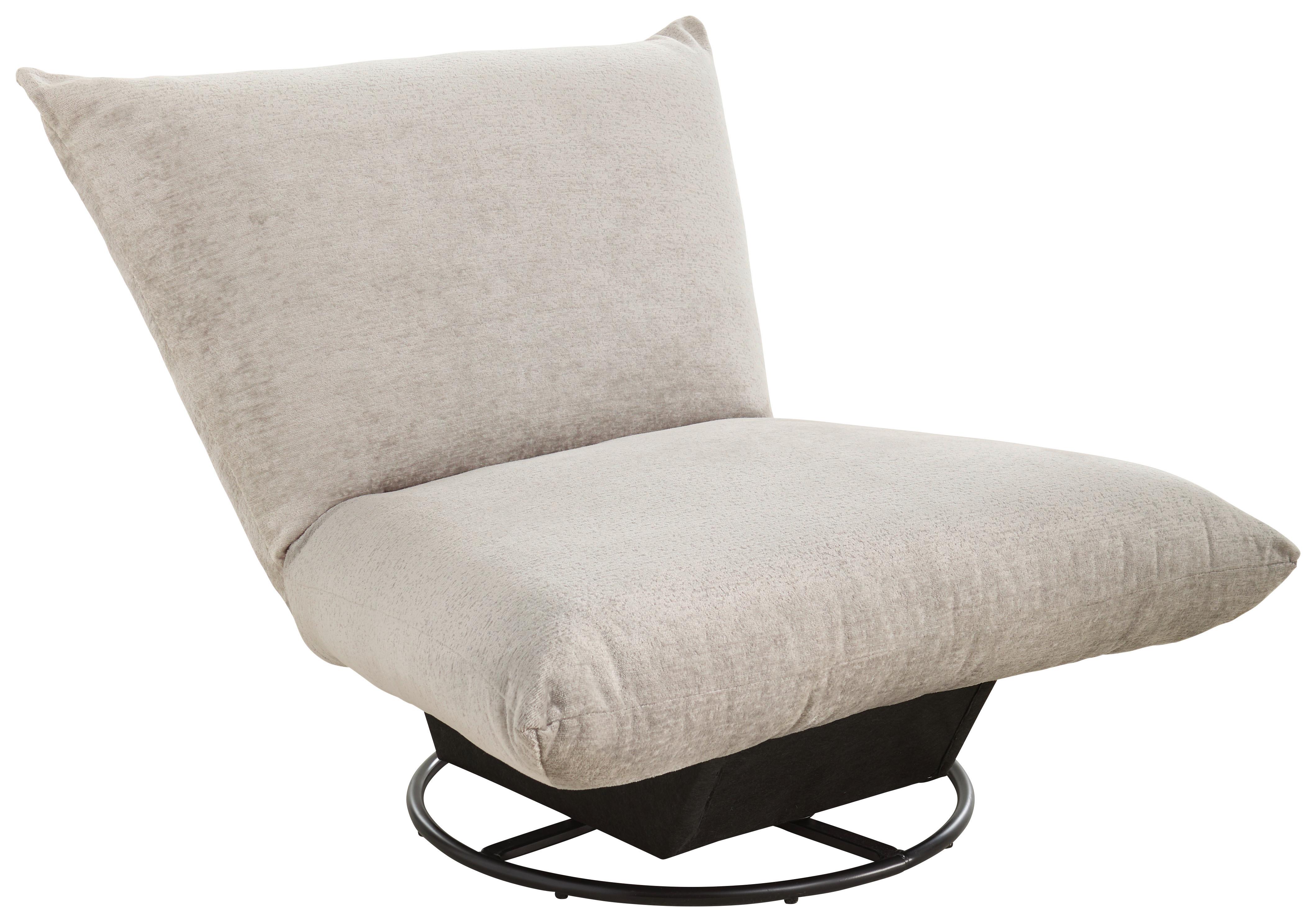 Relaxsessel Cremona Weiß - Schwarz/Weiß, Design, Textil/Metall (100/78/96cm) - Livetastic