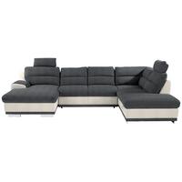 Sedežna Garnitura Seaside, Z Ležiščem, Predalom, Oblika U - barve kroma/siva, Konvencionalno, kovina/tekstil (165/334/218cm) - Premium Living