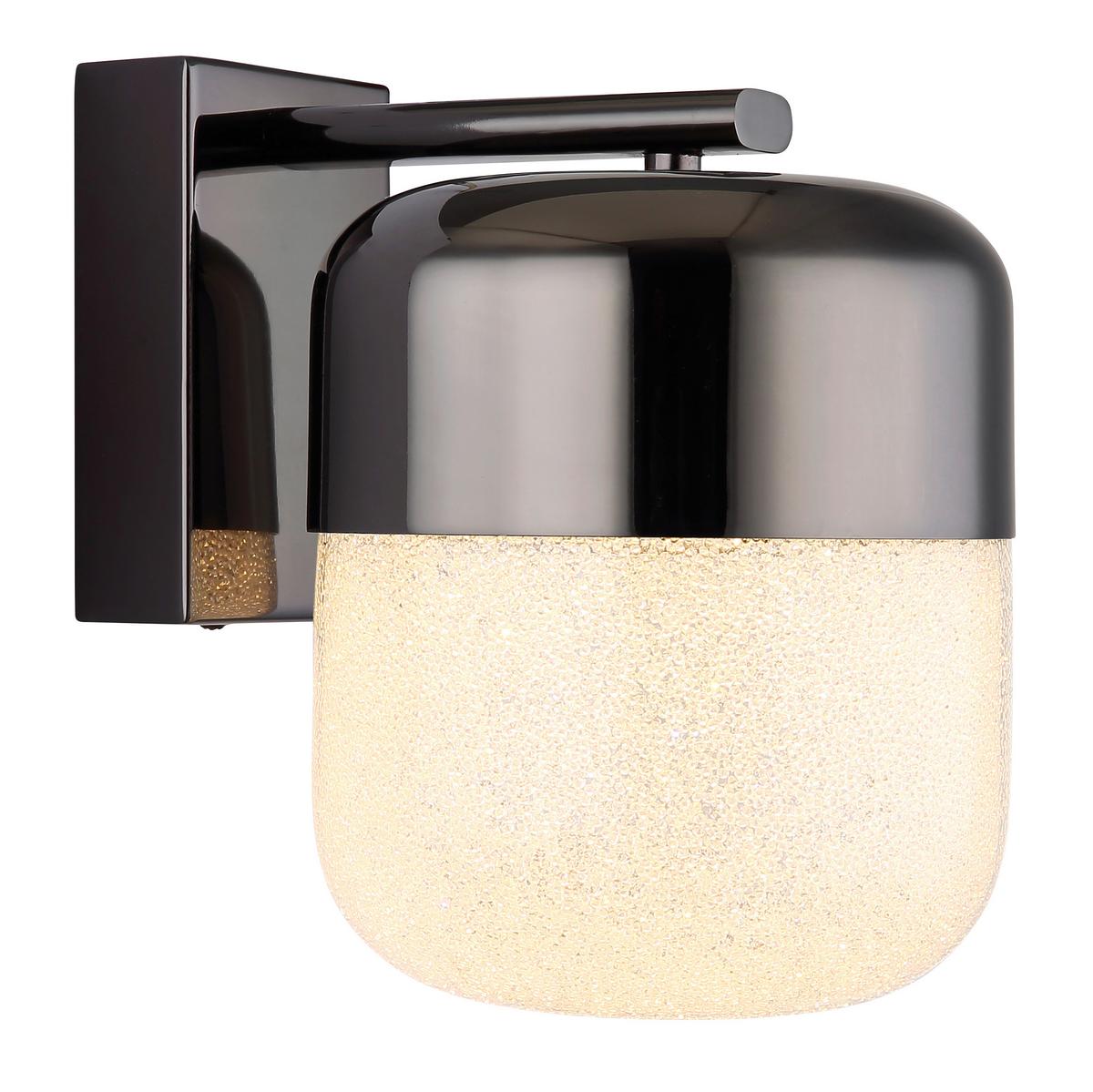 Led Svjetiljka Zidna 15721w - boje grafita/prozirno, Design, staklo/metal (15/21/19cm) - Globo