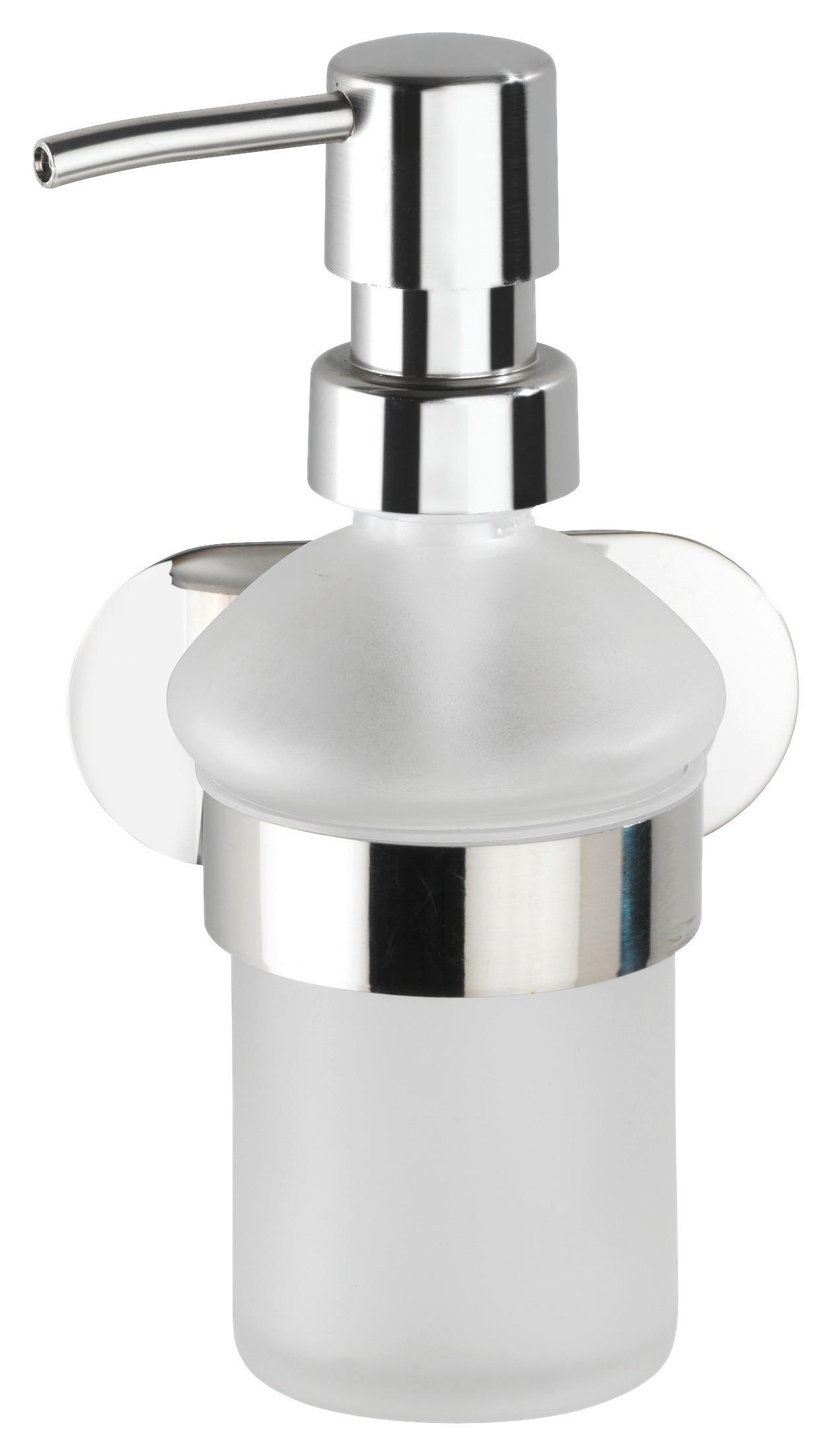 Dozirnik Za Milo Turbo-Loc - barve kroma/bela, Moderno, kovina (10/16,5/10,5cm) - Mömax