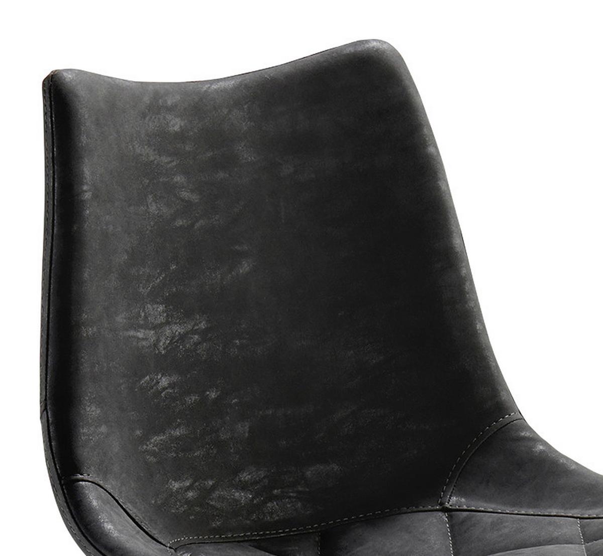 Tresenstuhl "My Tobi", schwarz - Edelstahlfarben/Schwarz, KONVENTIONELL, Holz/Textil (43/85-110/50cm) - Livetastic