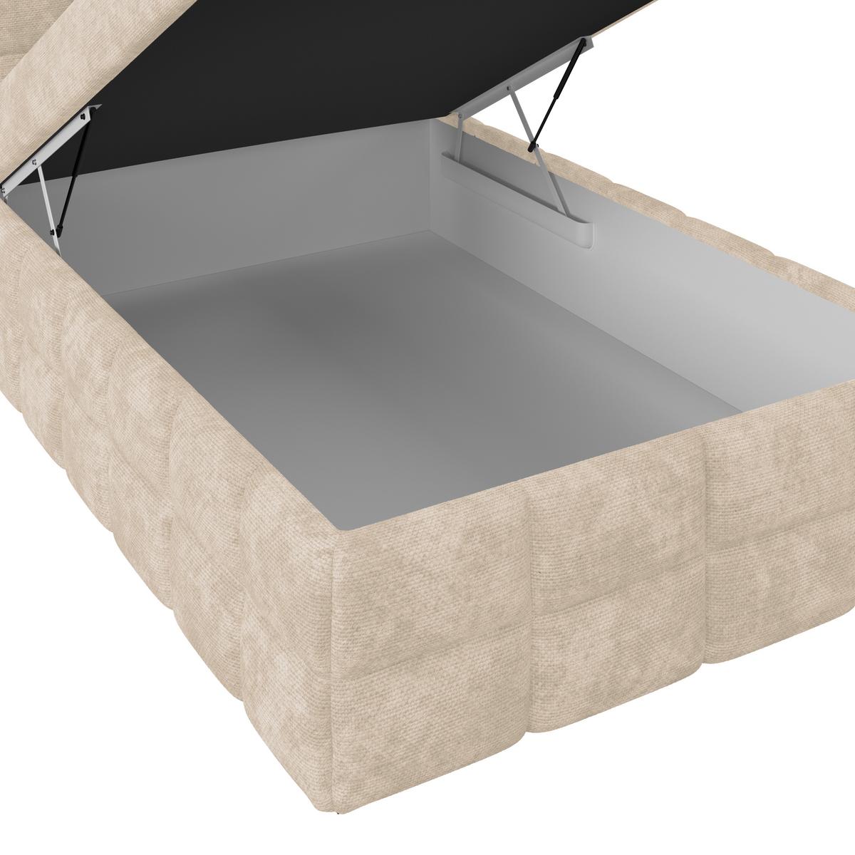 PAT BOX VEGA - alb/verde, Trend, lemn/textil (140/200cm) - Modern Living