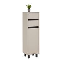Seitenschrank Sophia Kaschmirfarben - Kaschmir/Schwarz, MODERN, Holzwerkstoff (35/120/33cm) - Mömax