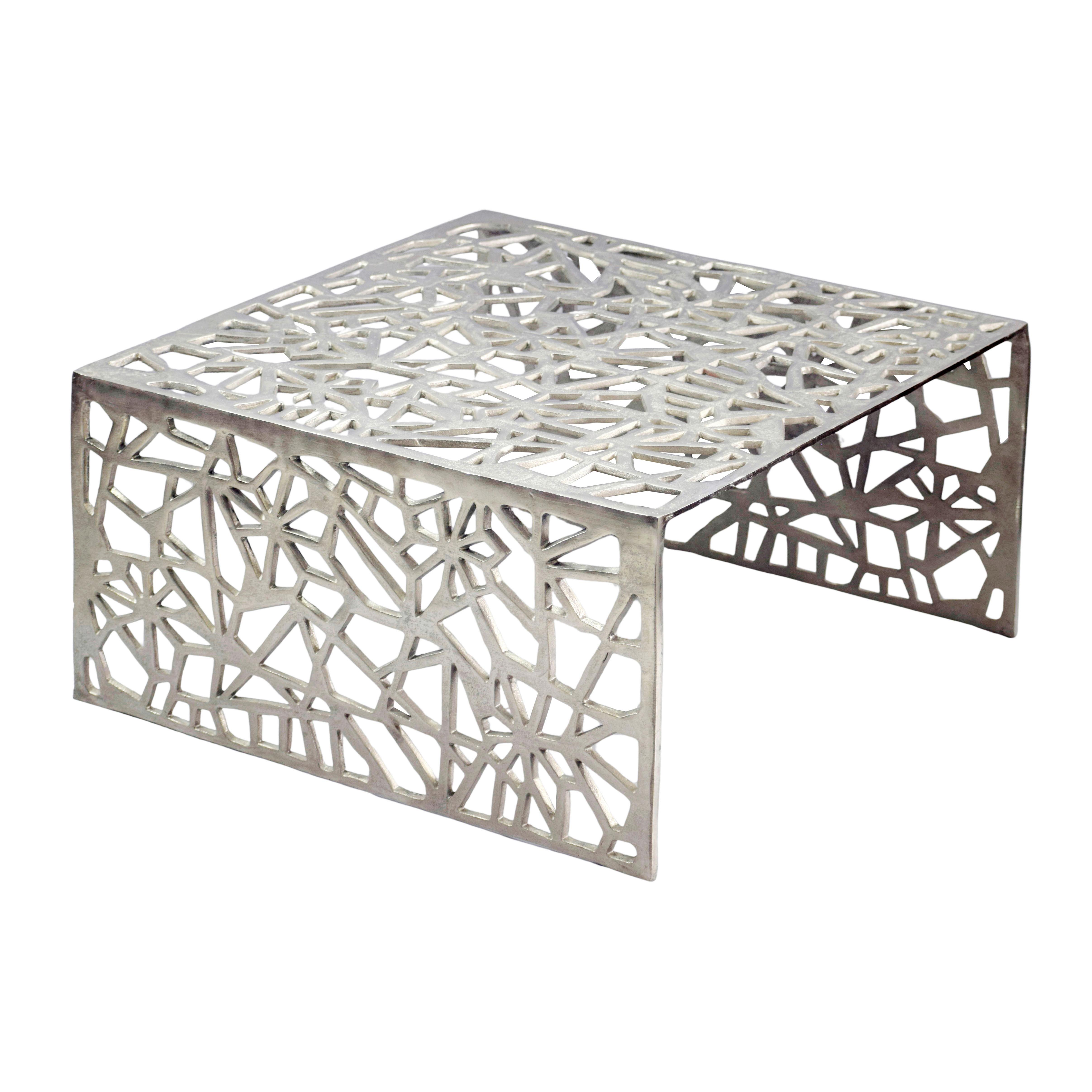 Couchtisch Wl7.502 - Silberfarben, Design, Metall (60/60/31cm) - Livetastic