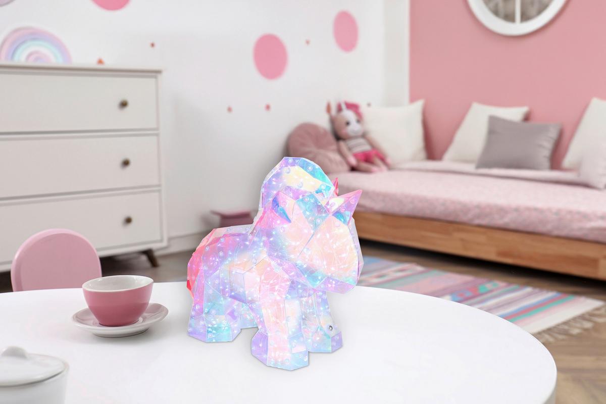 LED-TISCHLEUCHTE 28088N BRONDAR - Klar/Pink, Basics, Kunststoff (30/14/26cm) - Globo