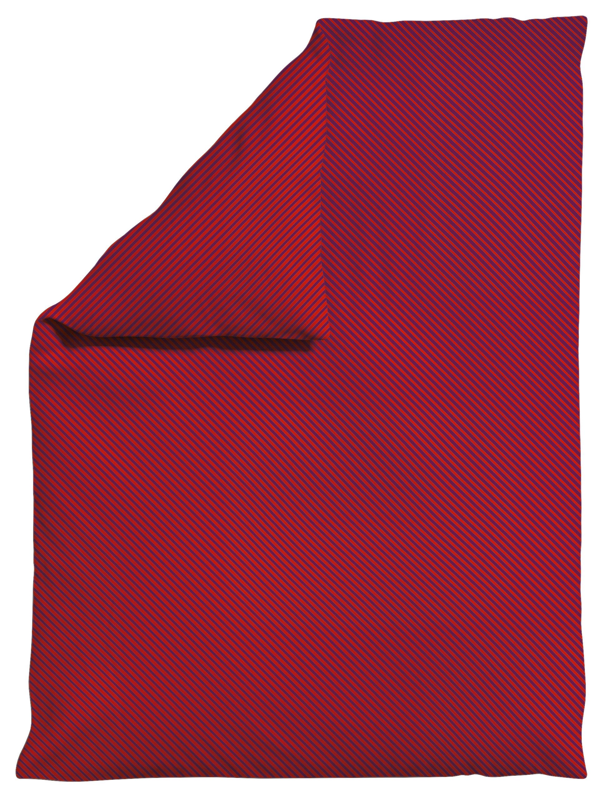 Bettdeckenbezug Woven Satin Lila/Rot ca. 155x220cm - Lila/Rot, Basics, Textil (155/220cm) - Schlafgut