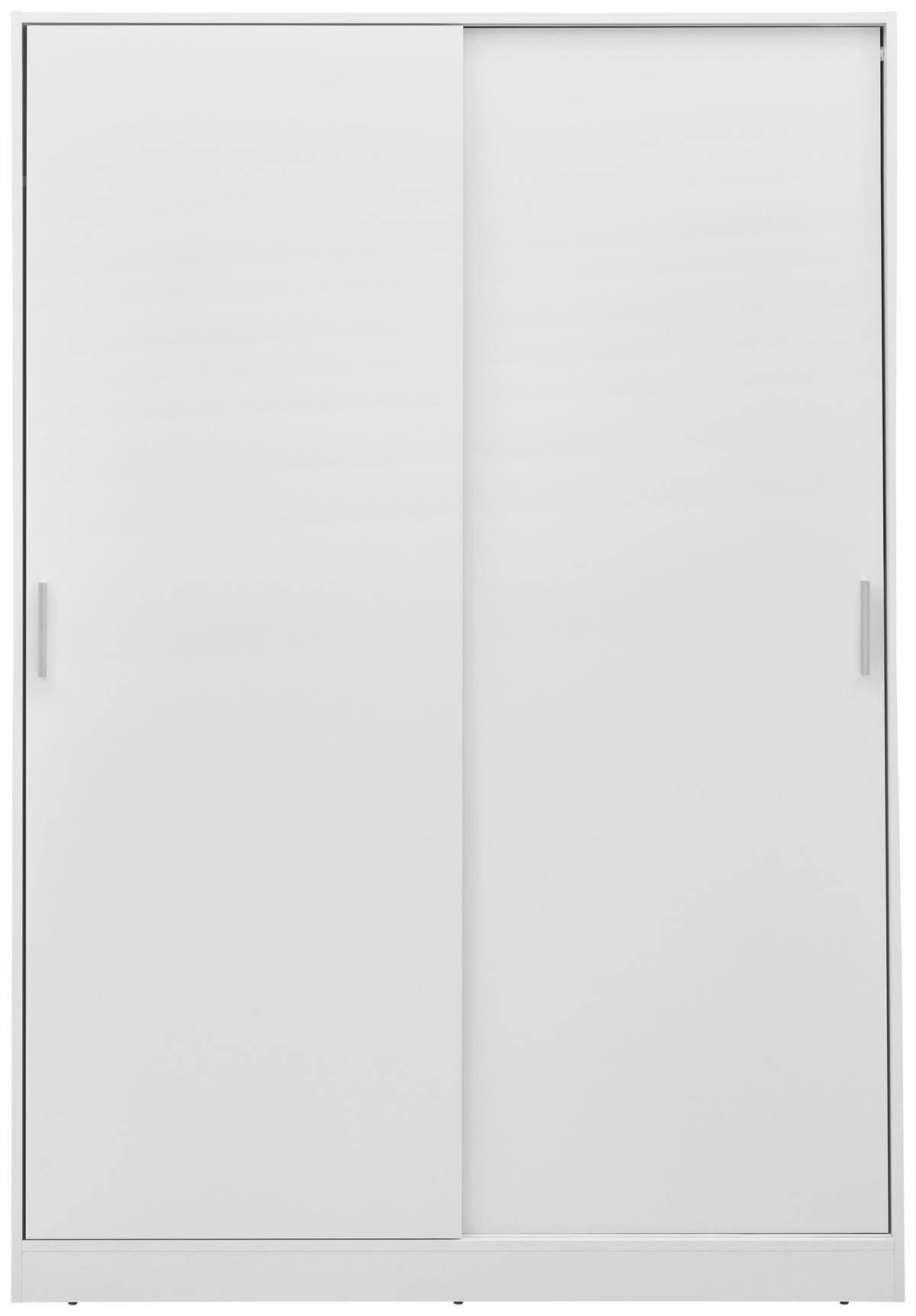 Ormar S Kliznim Vratima Mika - bijela/boje kroma, Konvencionalno, drvni materijal/plastika (140/205/60cm) - Modern Living
