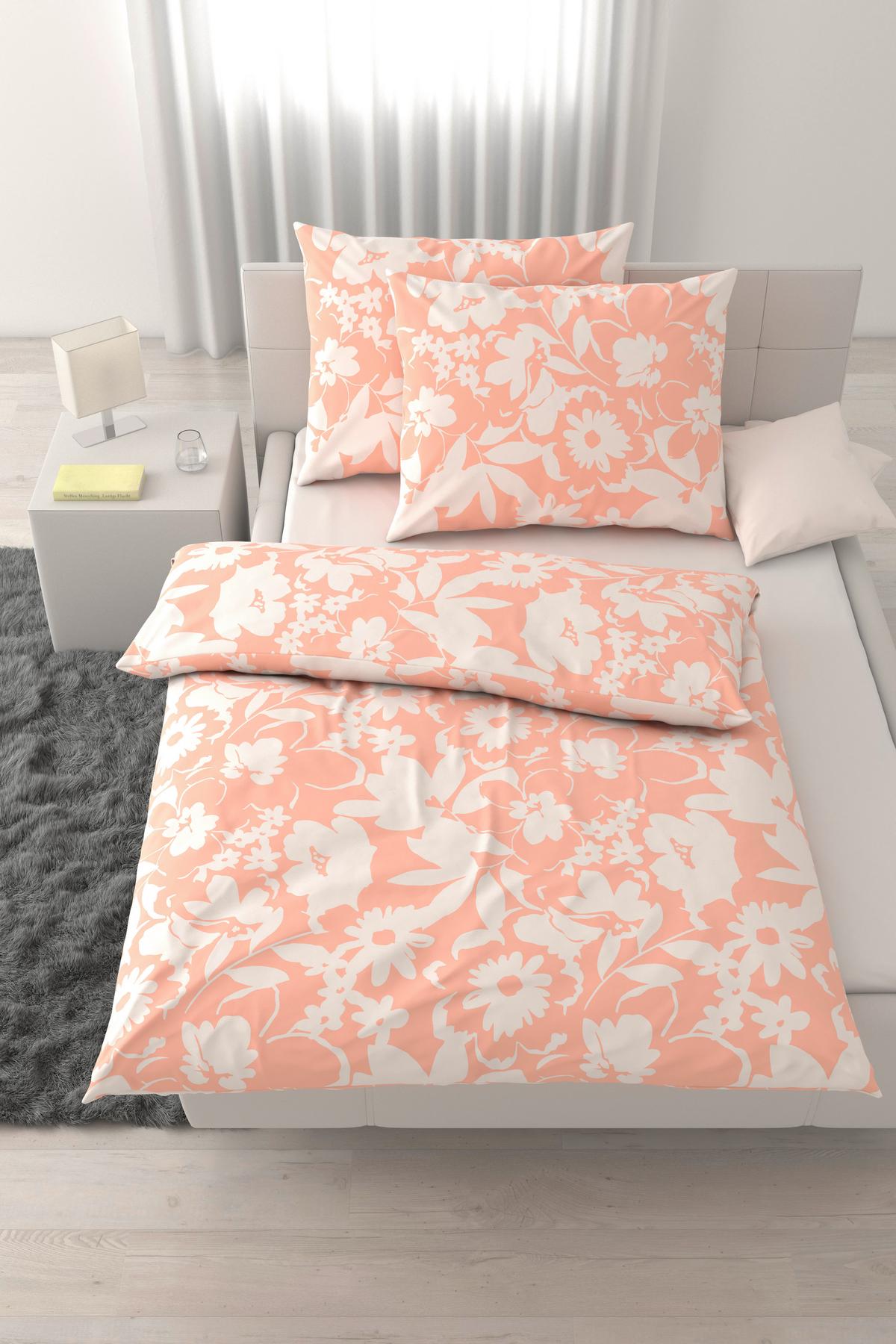Posteljnina Floral Xxl - oranžna, tekstil (200/200cm) - Mömax