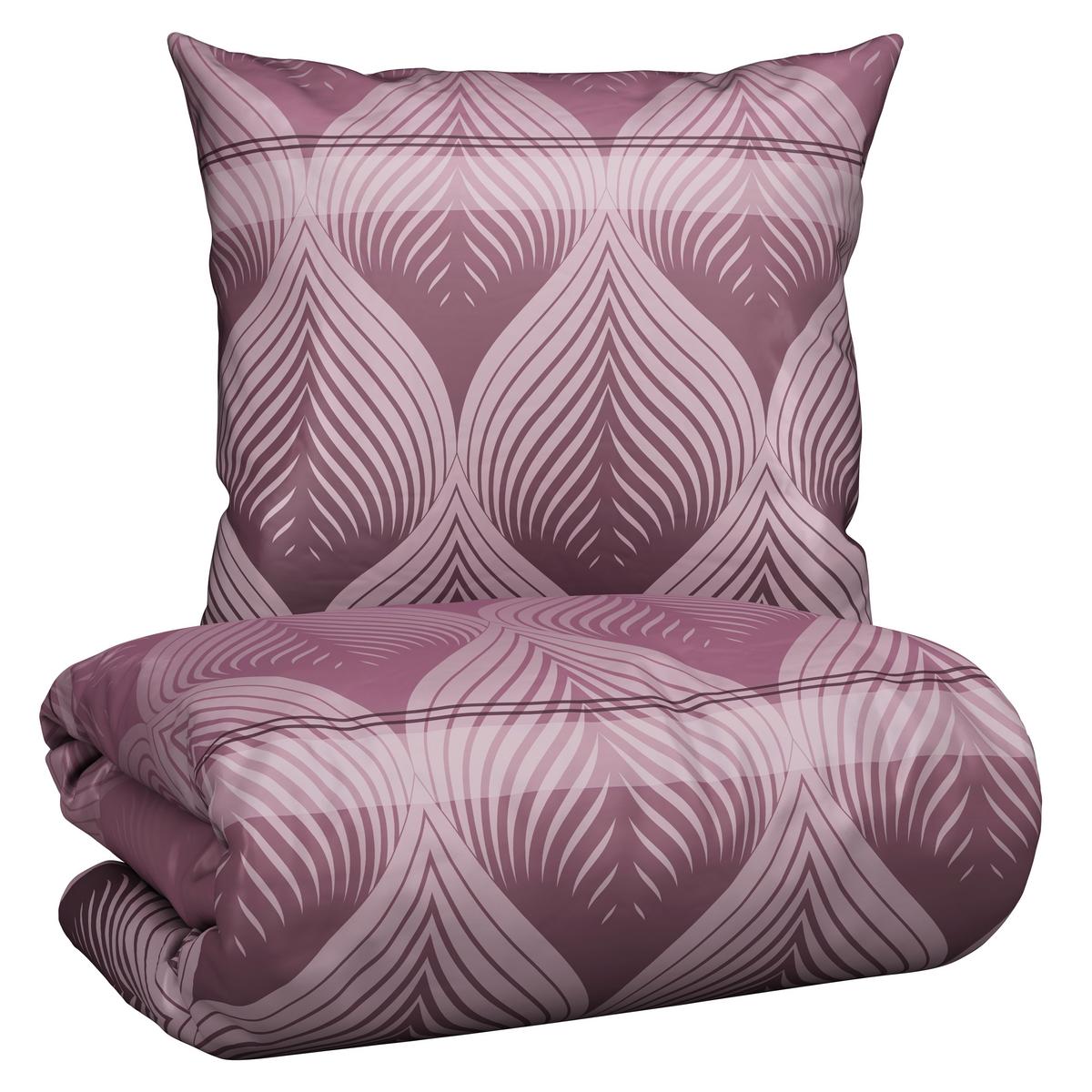 Bettwäsche Domps XL Mauve ca. 155x220cm - Mauve, MODERN, Textil (155/220cm) - Modern Living