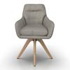 CHAISE ACCOUDOIRS JUANA - Beige/couleur naturelle, MODERN, textile/bois (61/93/65cm) - Bessagi Home