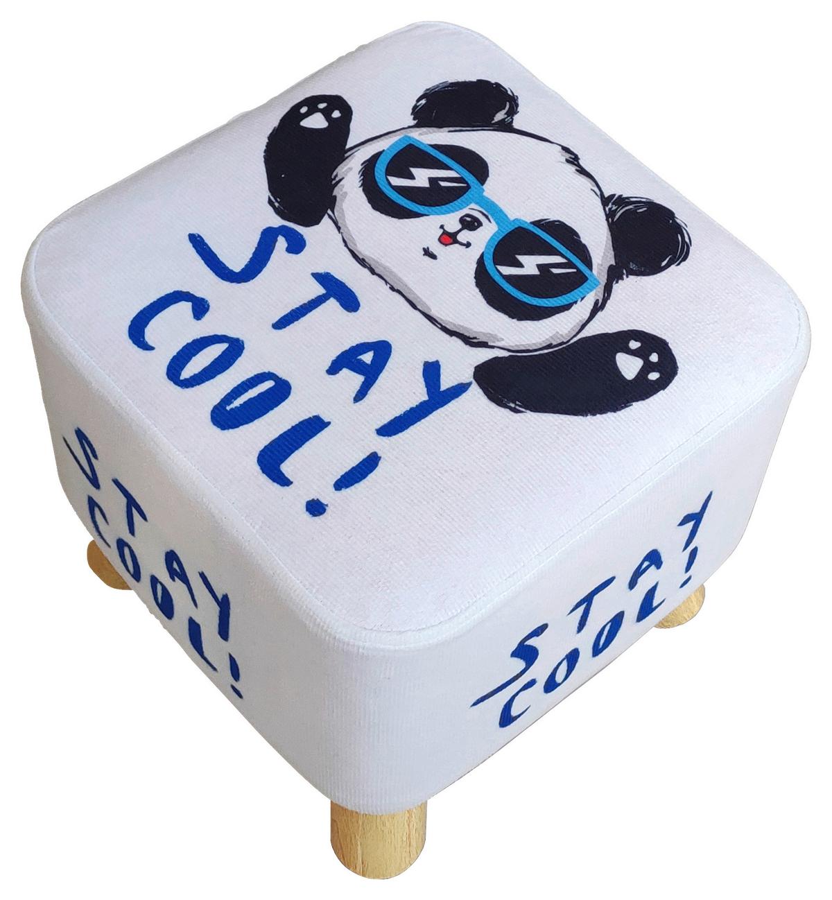 Hocker mit Bärenmotiv - Multicolor/Naturfarben, Lifestyle, Holz/Textil (30/30/30cm) - Mömax