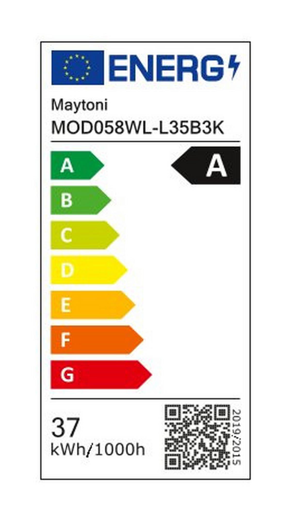 Wandleuchte Rim Schwarz max. 37 Watt - Schwarz, Trend, Metall (60/60/60cm) - MAYTONI
