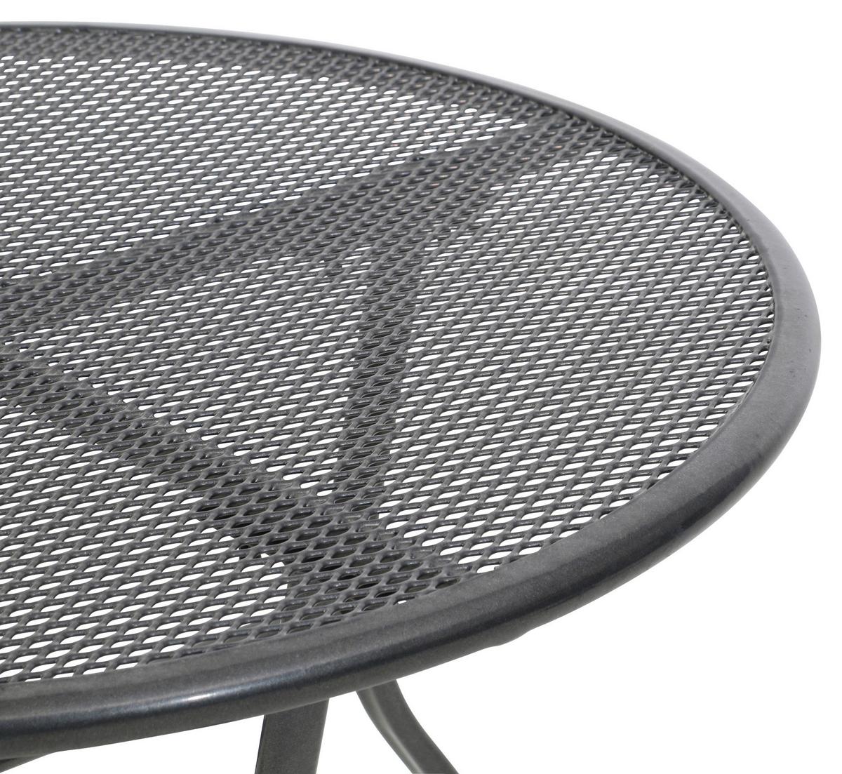 Gartentisch Toulouse Grau Stahl ca. 80x80x74cm - Grau, Basics, Metall (80/80/74cm) - Gardenson