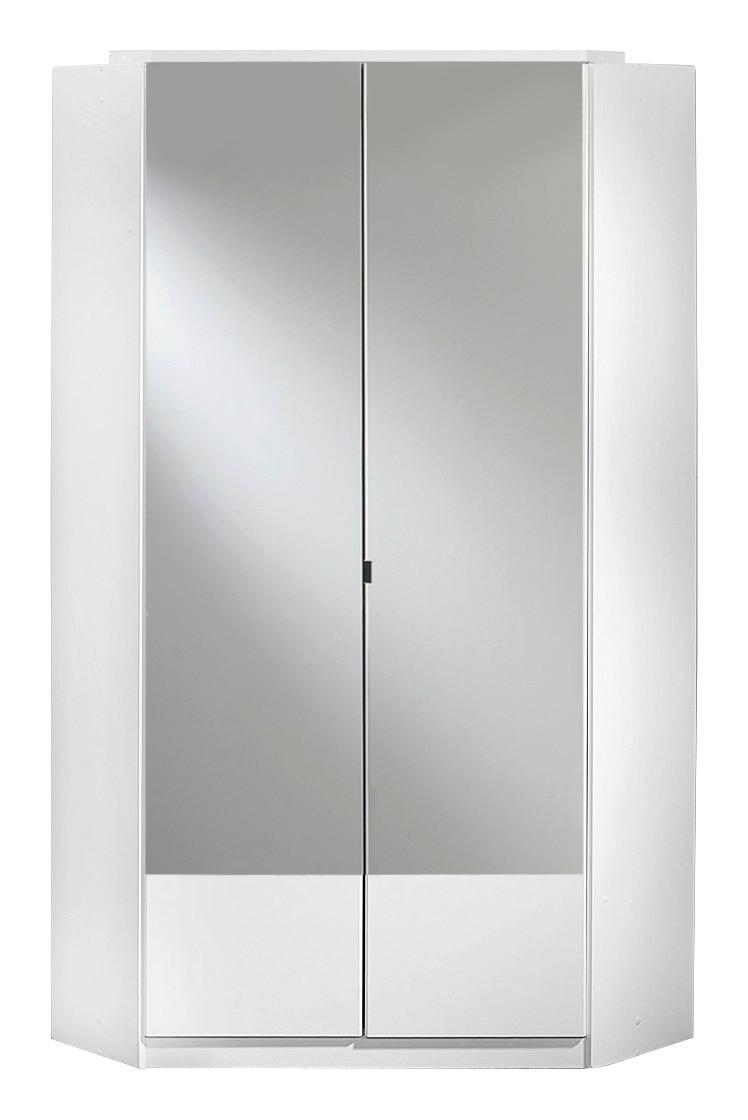Kutni Ormar Imago - bijela/boje aluminija, Konvencionalno, staklo/drvni materijal (95/199/95cm) - Modern Living