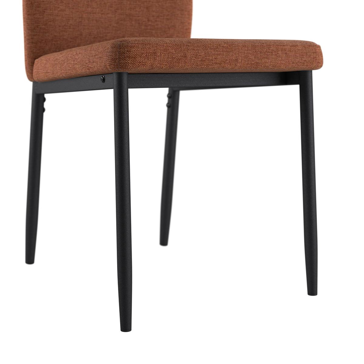 Stol Augusta, Rjava - črna/rjava, Konvencionalno, kovina/tekstil (45/87/56.5cm)