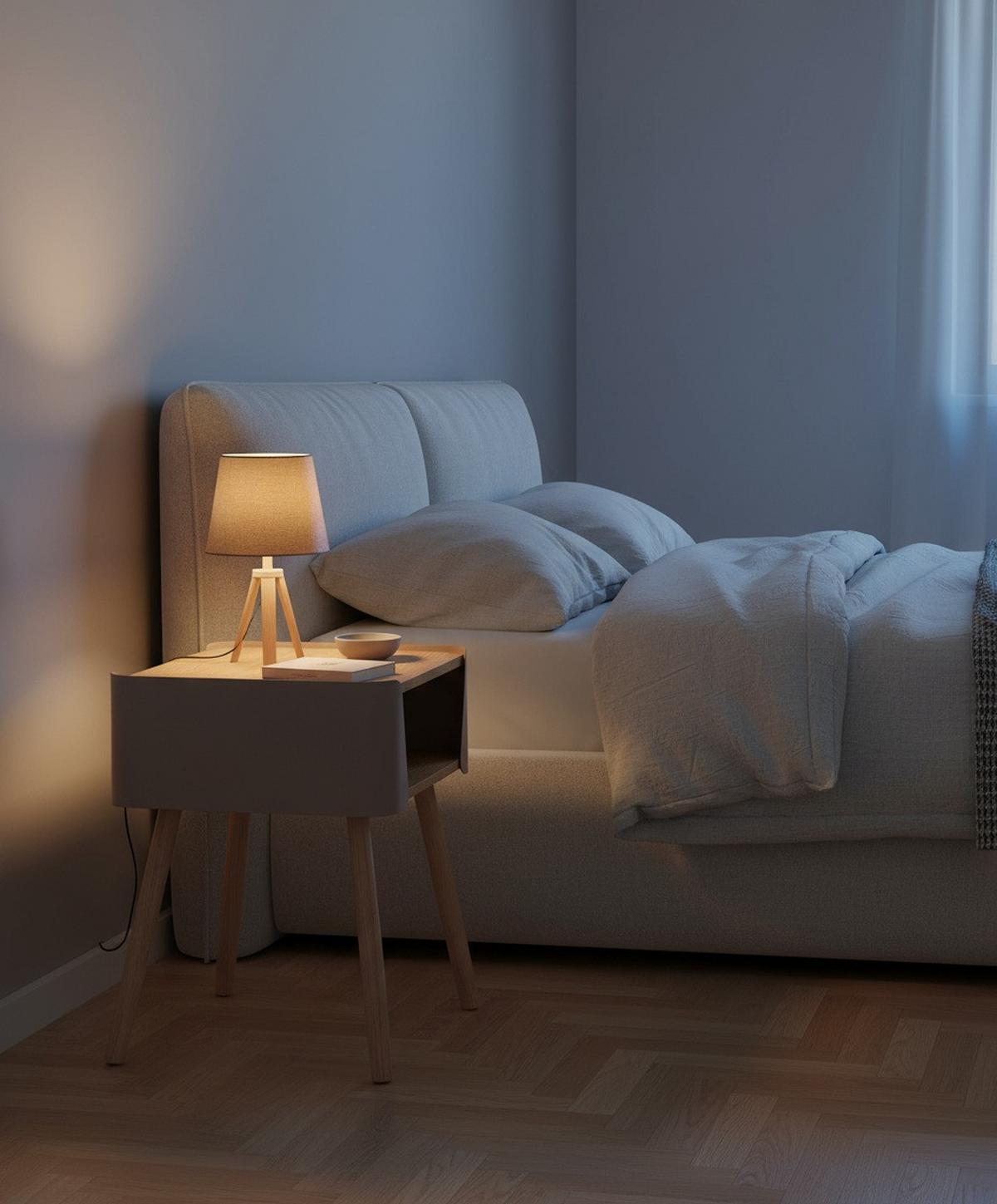 SZAFKA NOCNA GARY - beżowy/kolor naturalny, Design, materiał drewnopochodny/metal (40/54,5/39cm) - Xora