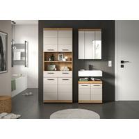 Badezimmer Scout 3-tlg. ca. 134 cm Kaschmir - Kaschmir/Schwarz, MODERN, Glas/Holzwerkstoff (134cm) - MID.YOU
