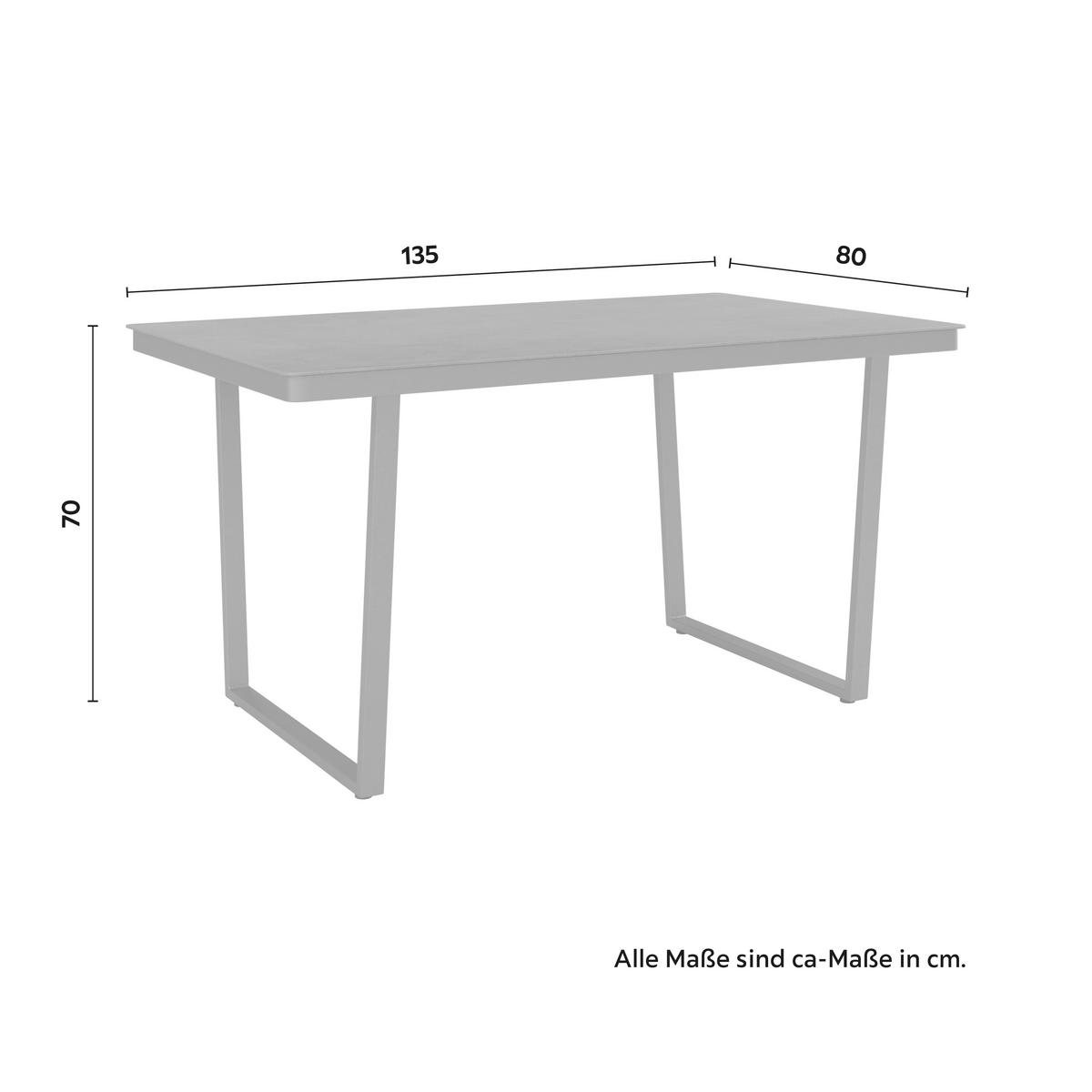 Baštenska Garnitura Emmi - prirodna boja/braon, Moderno, staklo/tekstil (256/68/68cm) - Mömax