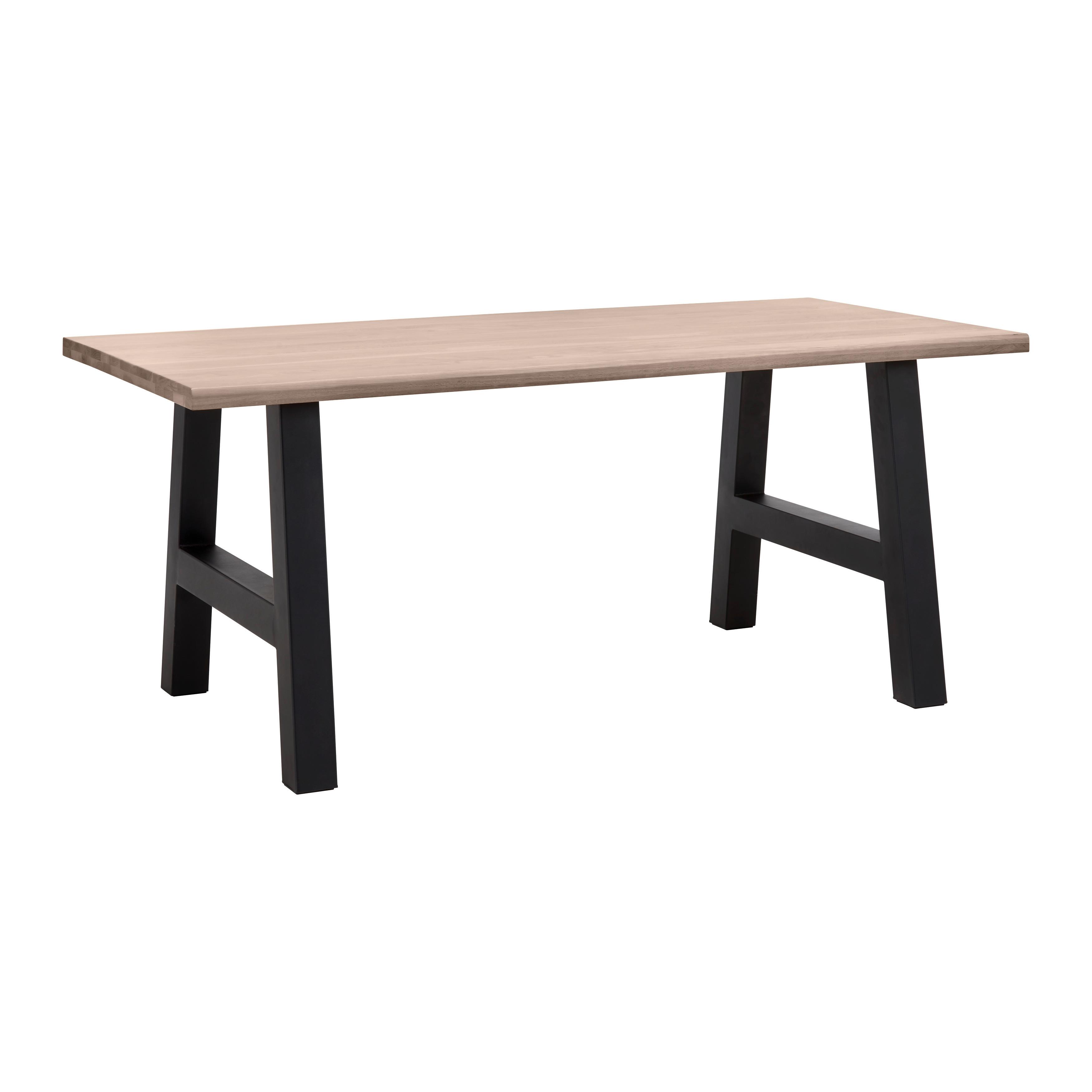 STÓŁ DO JADALNI PAULINA - kolor dębowy/czarny, Modern, metal/drewno (180/90/76cm) - Bessagi Home