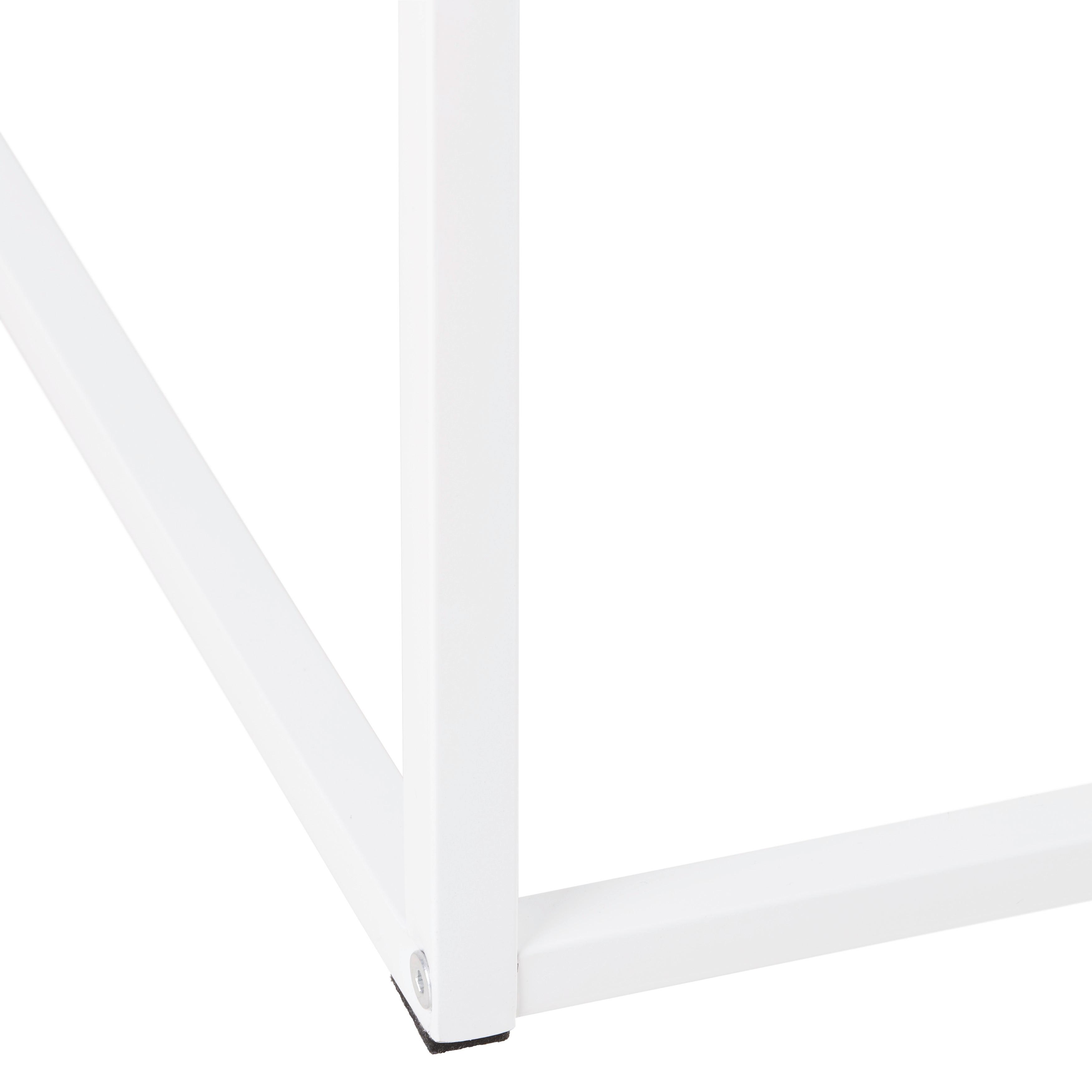 SOFFBORD KUBO -TOP- -BASED- - vit, Modern, metall/trämaterial (60/60/38cm) - Based
