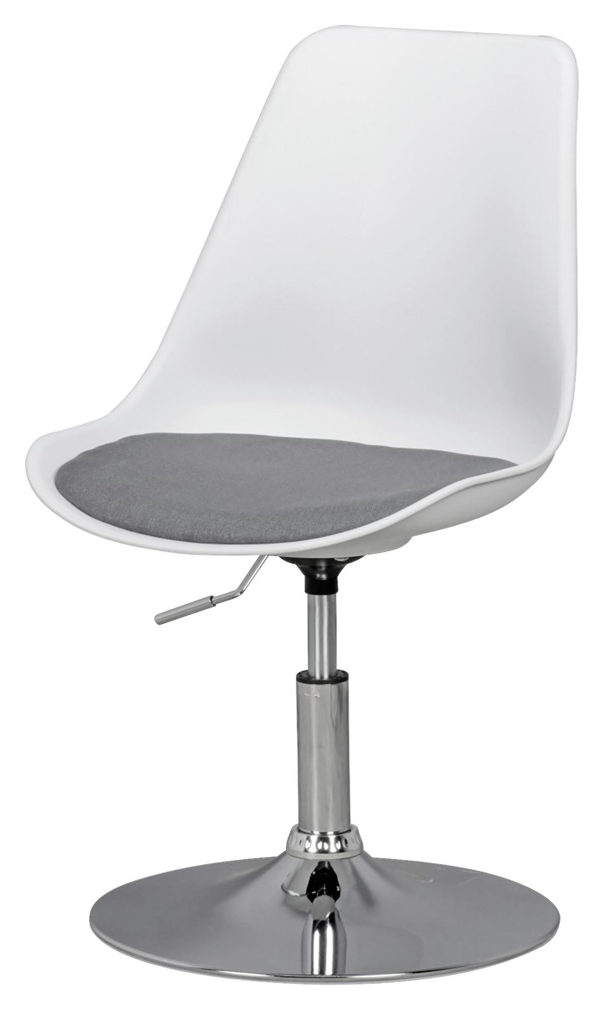 Mladinski Vrtljivi Stol Korsika - barve kroma/siva, Moderno, kovina/tekstil (46/88/46cm) - MID.YOU