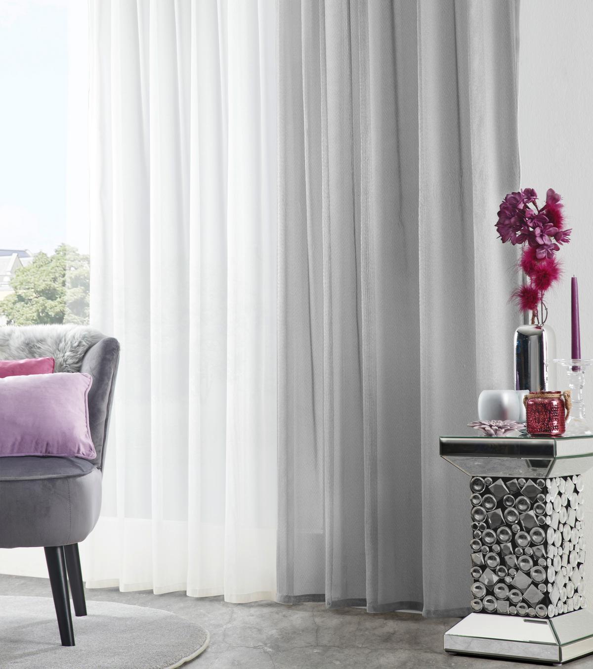 ZASŁONA GOTOWA ALLURE - biały, Basics, tkanina (140/245cm) - Esposa