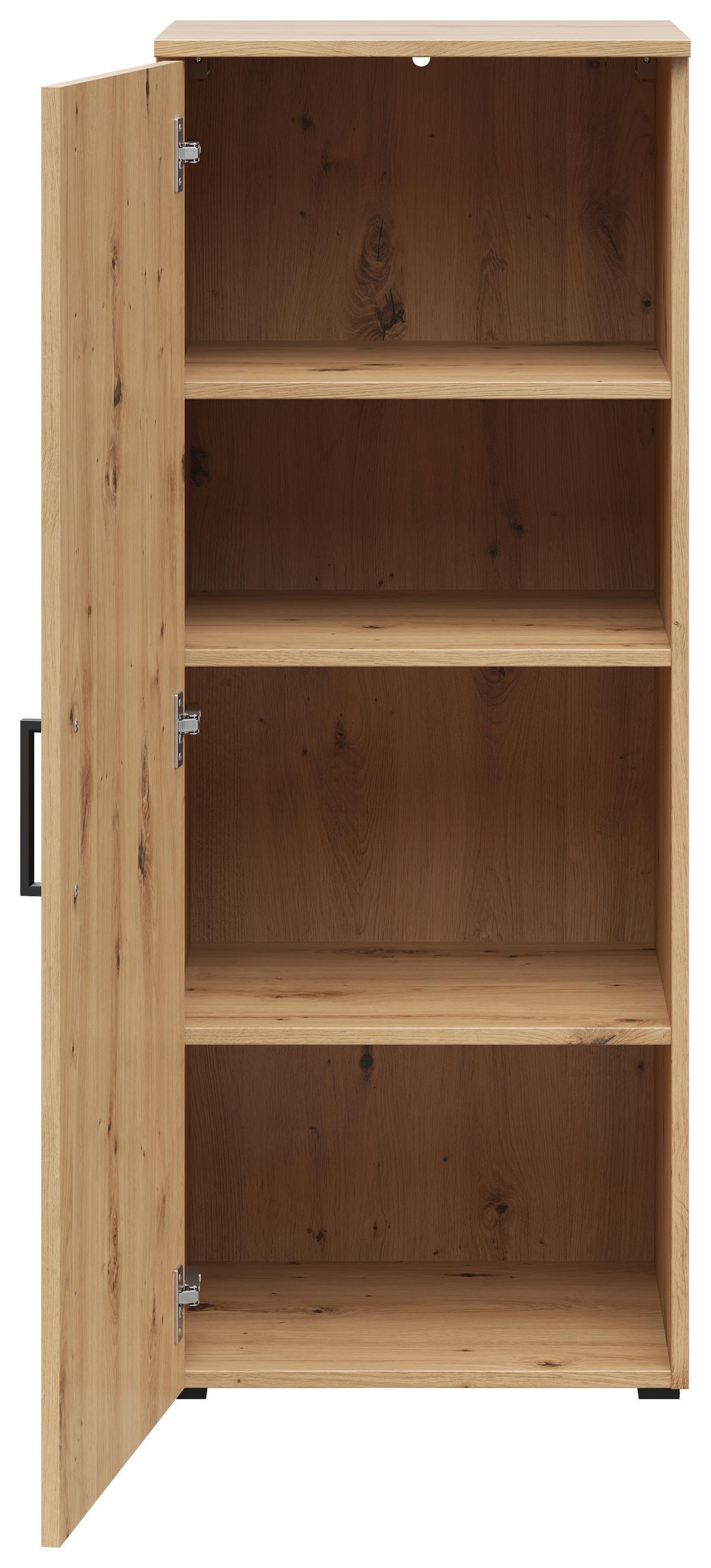 Komoda Multi - hrast Artisan/crna, Moderno, drvni materijal/plastika (45/115/40cm) - Modern Living