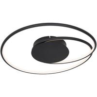 LAMPA SUFITOWA LED BIRMINGHAM *SBN* - czarny, Lifestyle, tworzywo sztuczne/metal (45/8cm) - Novel