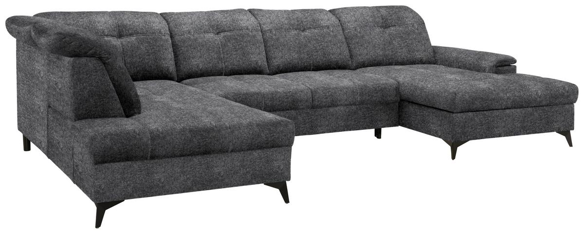 Wohnlandschaft Sierra Grau - Grau, Modern, Textil/Metall (181-230/90-106/364cm) - Mömax