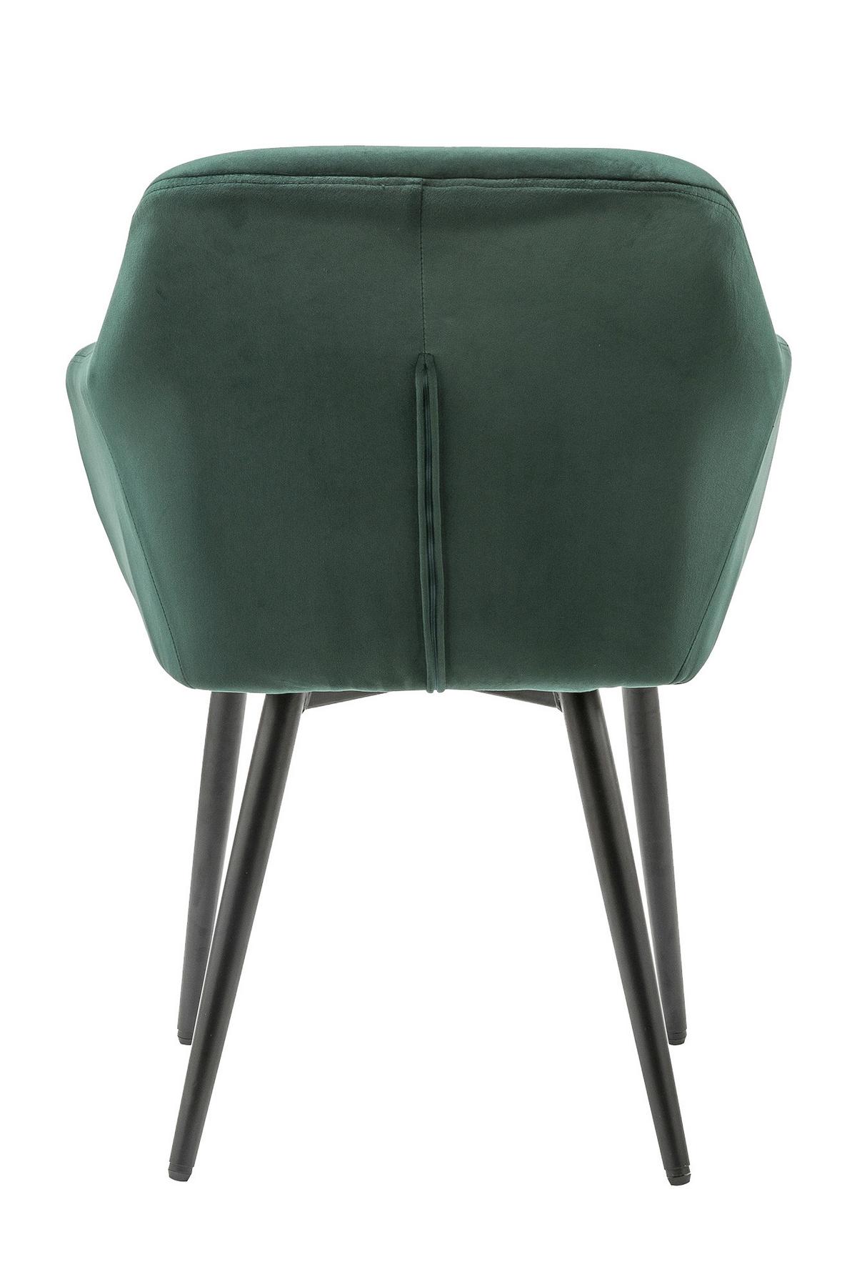 Naslanjač Samt, Zelena - črna/zelena, Moderno, kovina/tekstil (61/85/45cm) - Livetastic