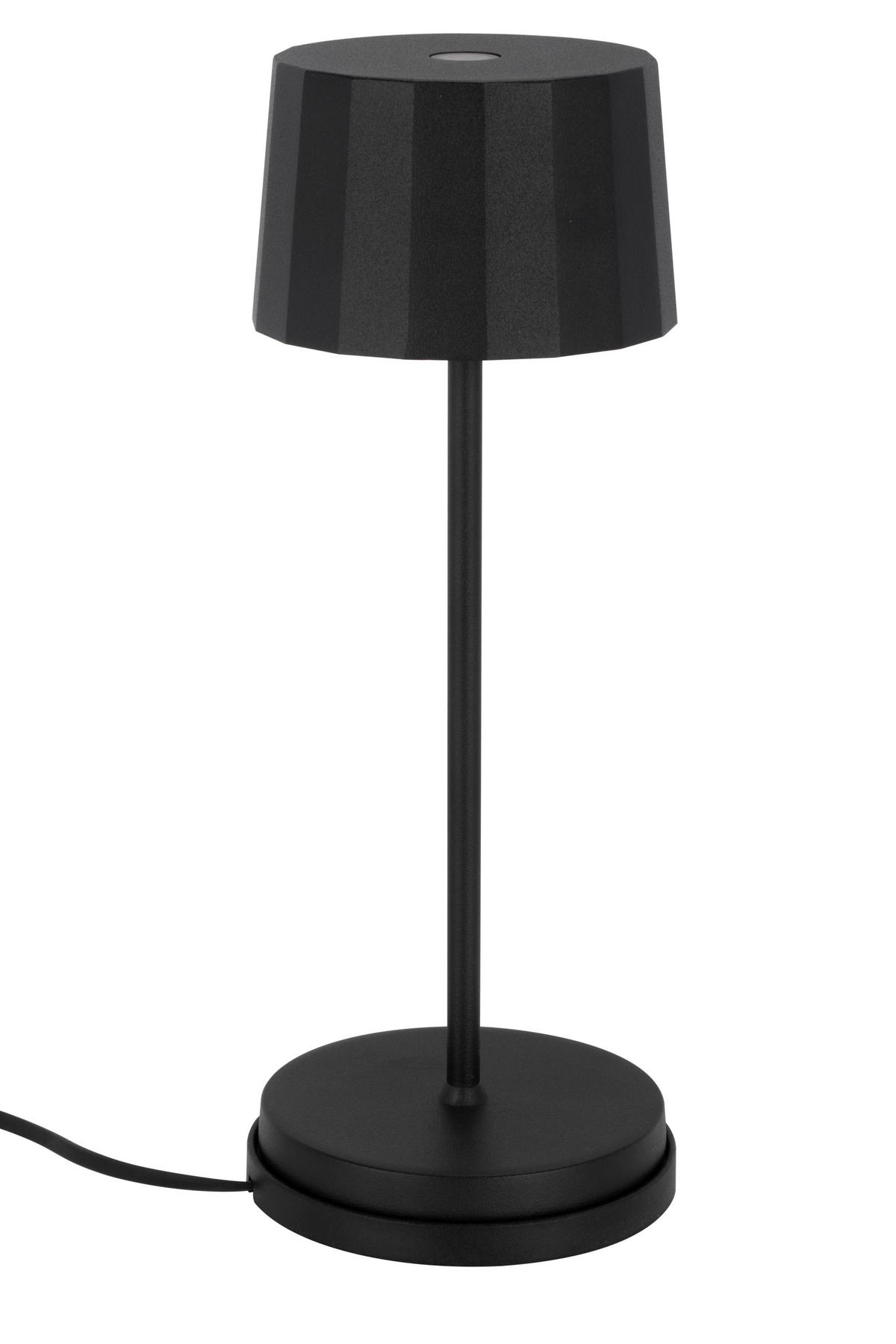 LAMPA STOŁOWA Z AKUMULATOREM MINI PLEAT - czarny, Design, tworzywo sztuczne/metal (7,5/20cm) - Dieter Knoll