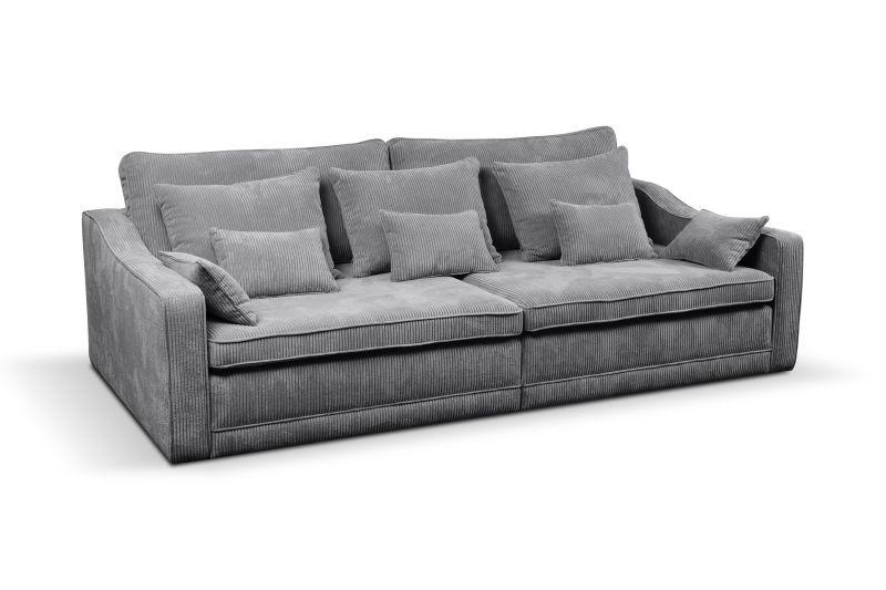 Canapea Bigsofa EVORA - gri, Modern, textil (276/71-92/137cm) - Modern Living