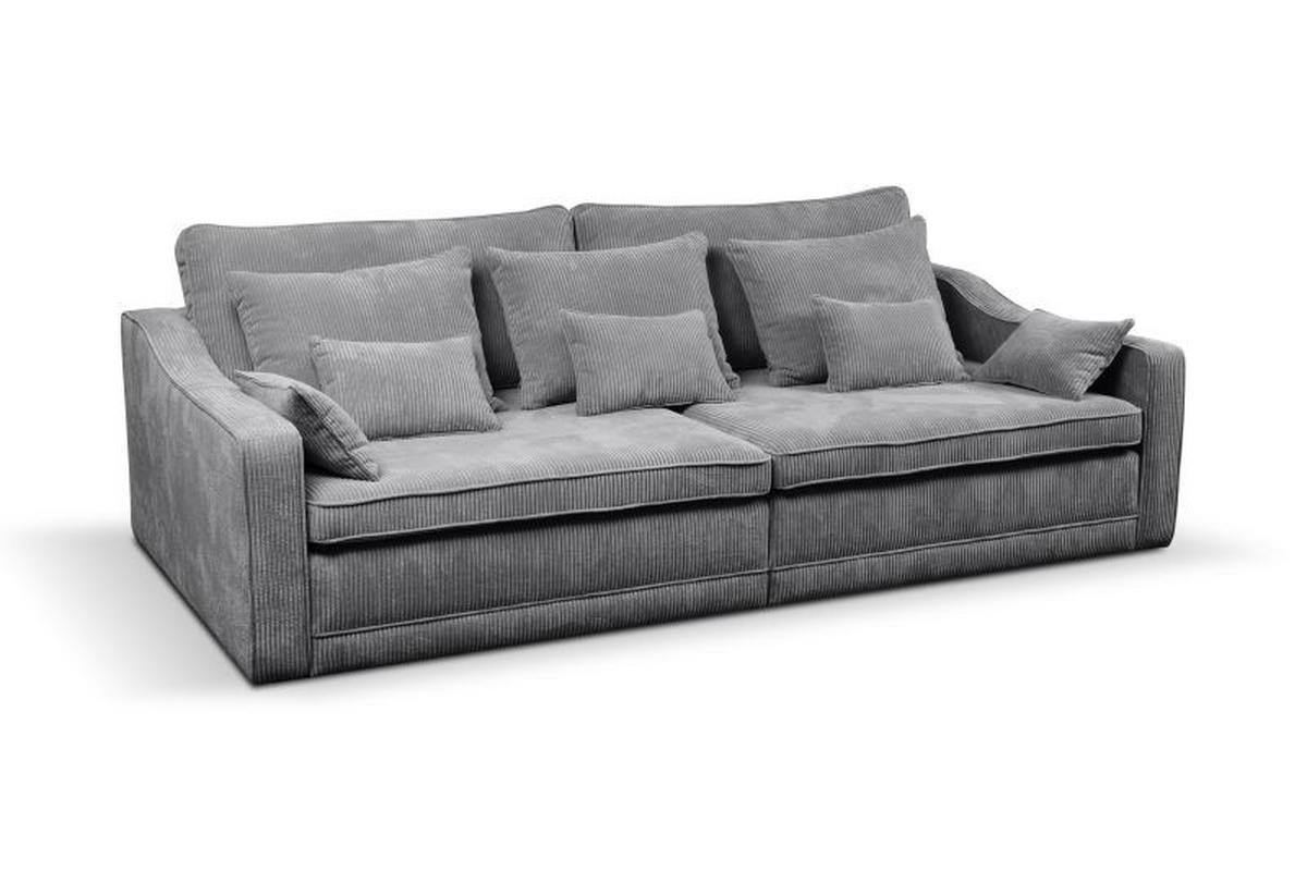 Canapea Bigsofa EVORA - gri, Modern, textil (276/71-92/137cm) - Modern Living