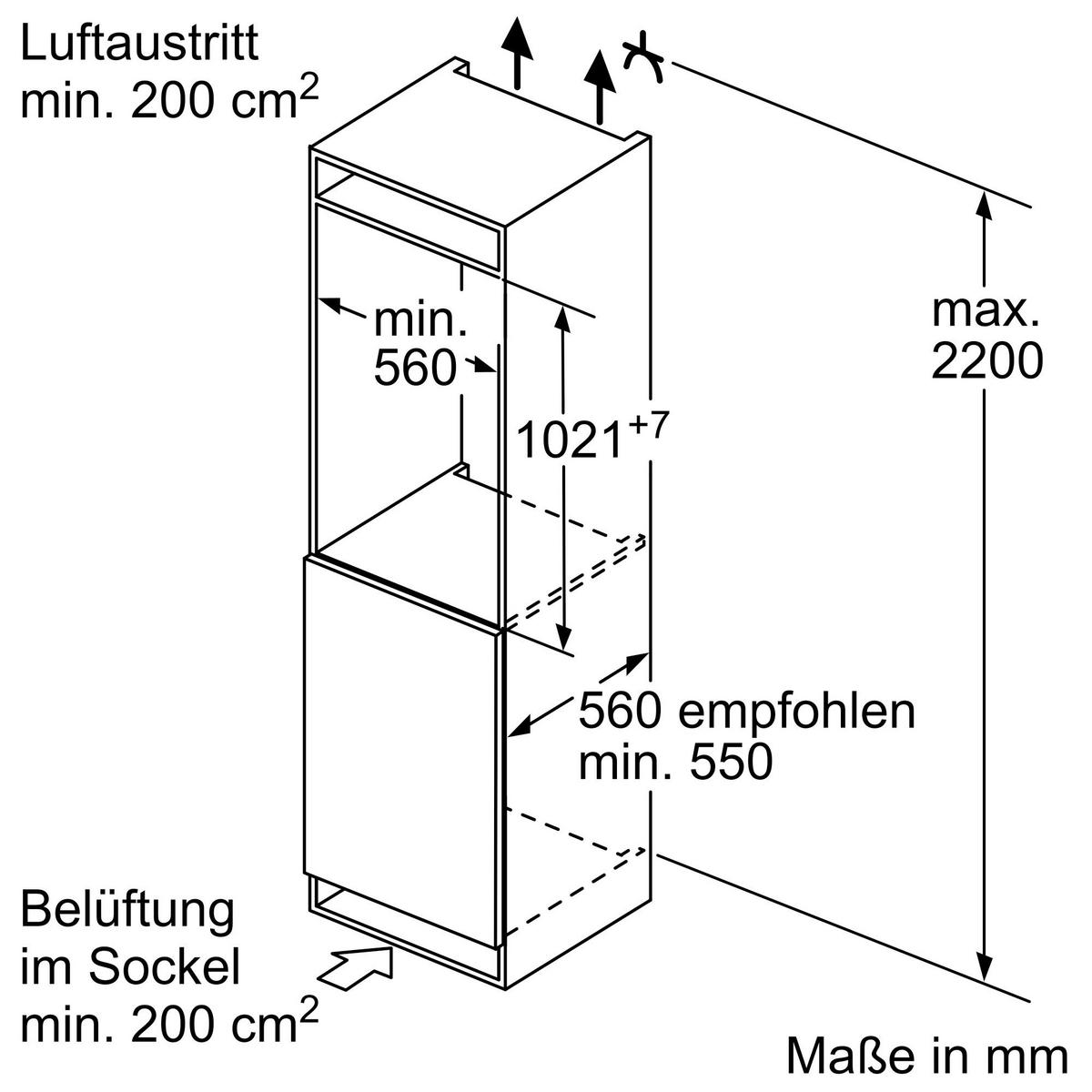 Kühlschrank KIL32VFE0 - KONVENTIONELL (54,1/102,1/54,8cm) - Bosch